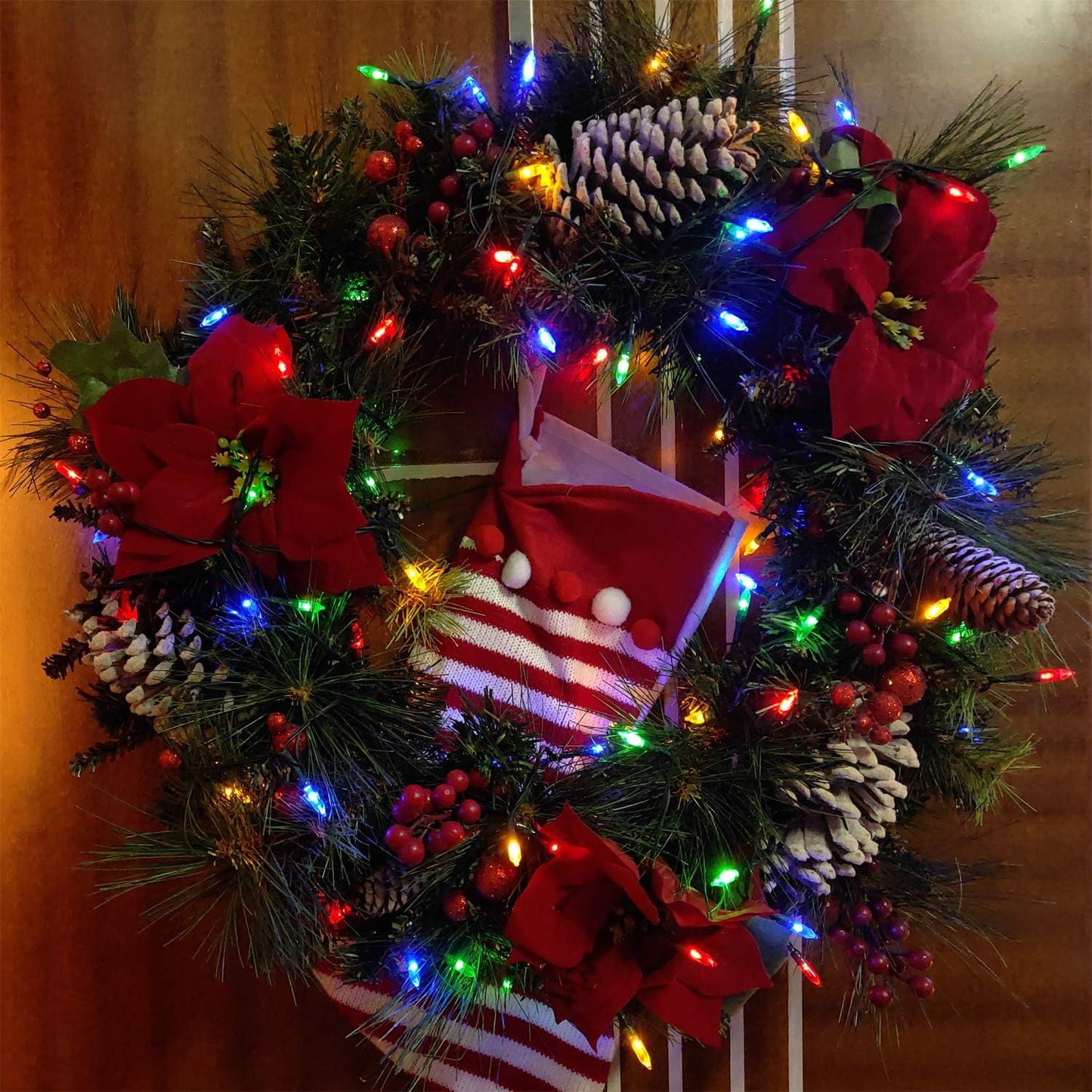 Christmas Lights, Battery Operated String Lights 18ft 50 LED 8 Modes LED Mini Lights with Timer for Christmas Tree Wreath Party Home Indoor Outdoor Decor, Waterproof, Multi Color