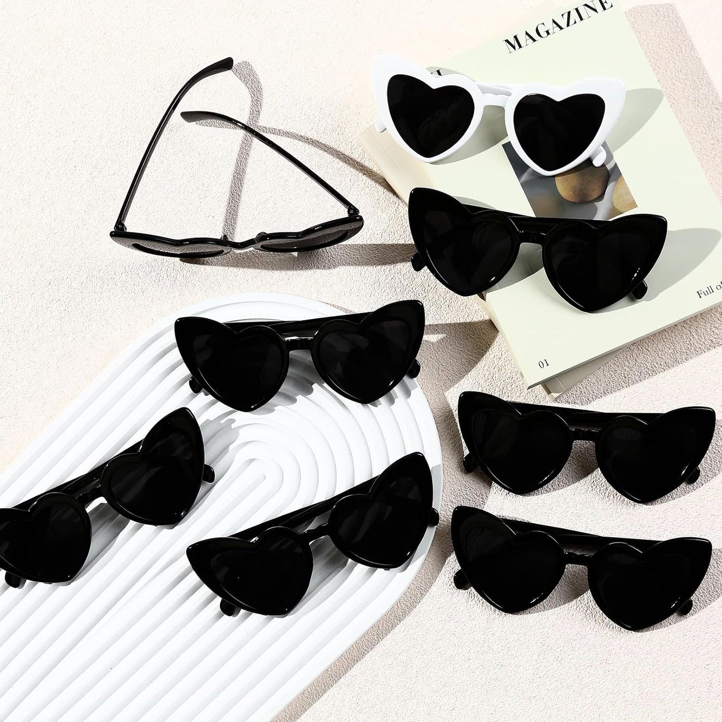 YOGFIT Heart Sunglasses for Women Fashion Classic Love Eye Protection Sunglasses Vintage Cute Heart Sunglasses