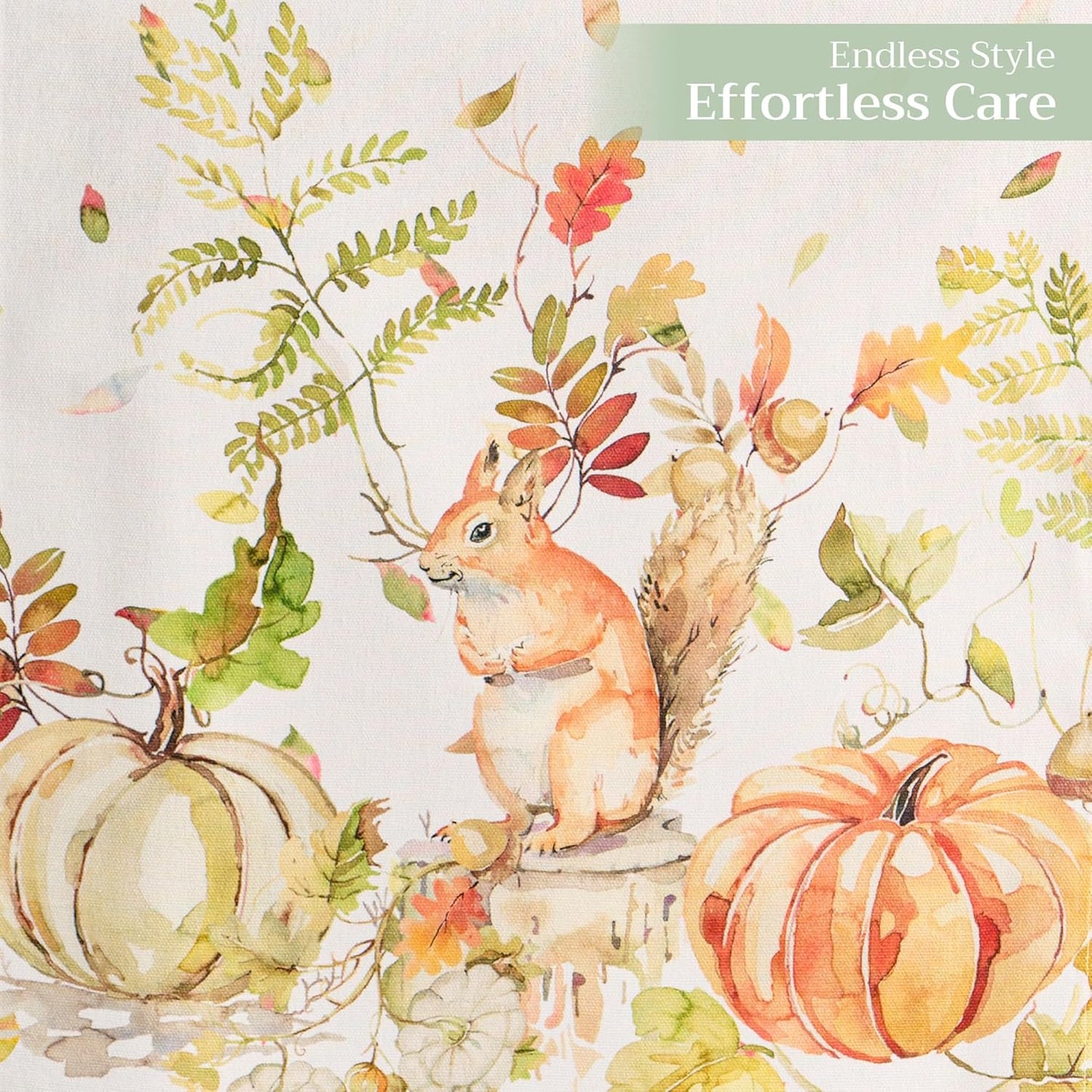 Maison d' Hermine Table Runner 100% Cotton Double Layer Table Runners 72 inches Long for Thanksgiving Christmas Decorations Home Kitchen Dining Party Wedding (Pumpkin Passion, 14.5" x 72")