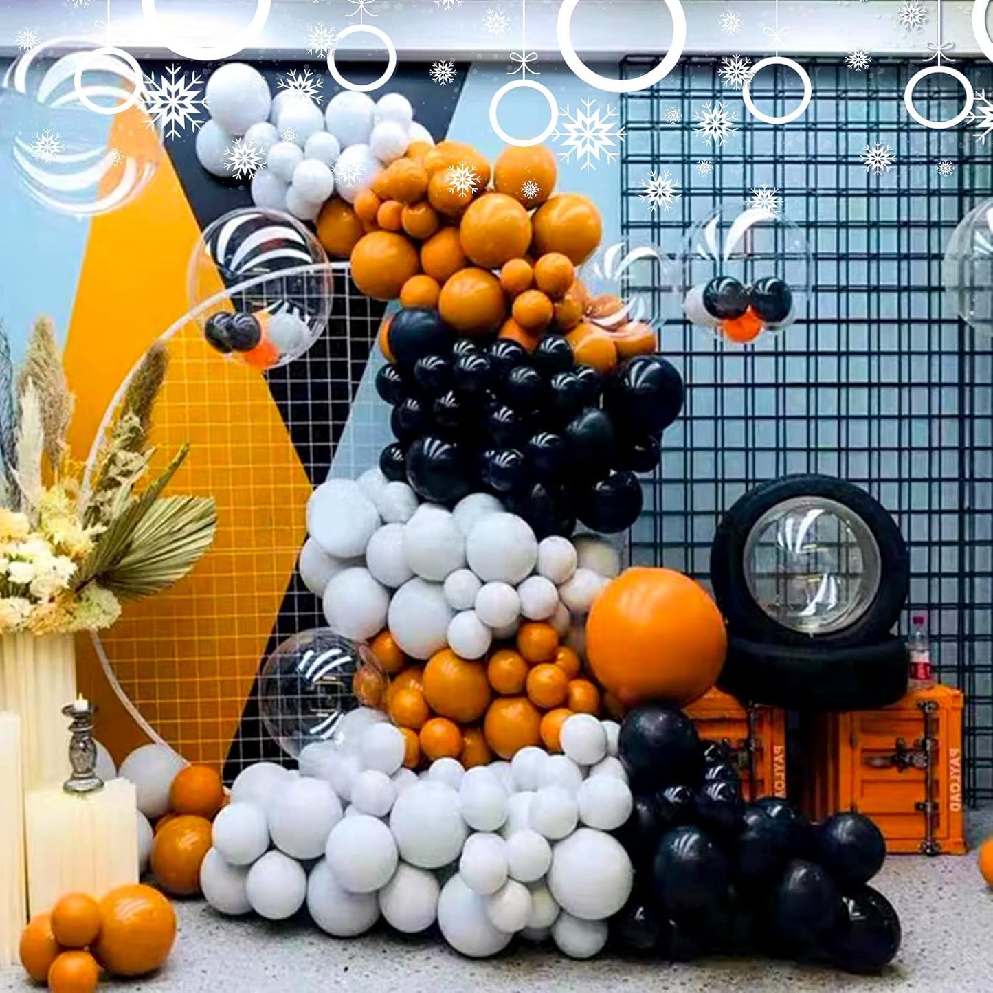 KAWKALSH White Balloon Arch Kit 111Pcs 18 12 5 Inch Latex Party Balloons Garland for Birthday Baby Shower Wedding Engagement Anniversary Christmas Party Decorations