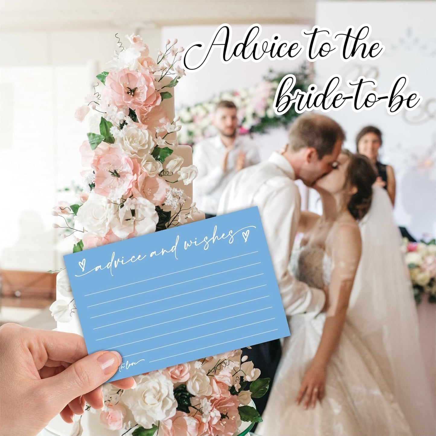 30 Advice & Wishes Cards - Sky Blue - Double Sided Fill-In Advice Cards For Bridal, Wedding, Graduate Party, Mr & Mrs, Retirement, Baby Shower, Party Favor & Supplies - B04