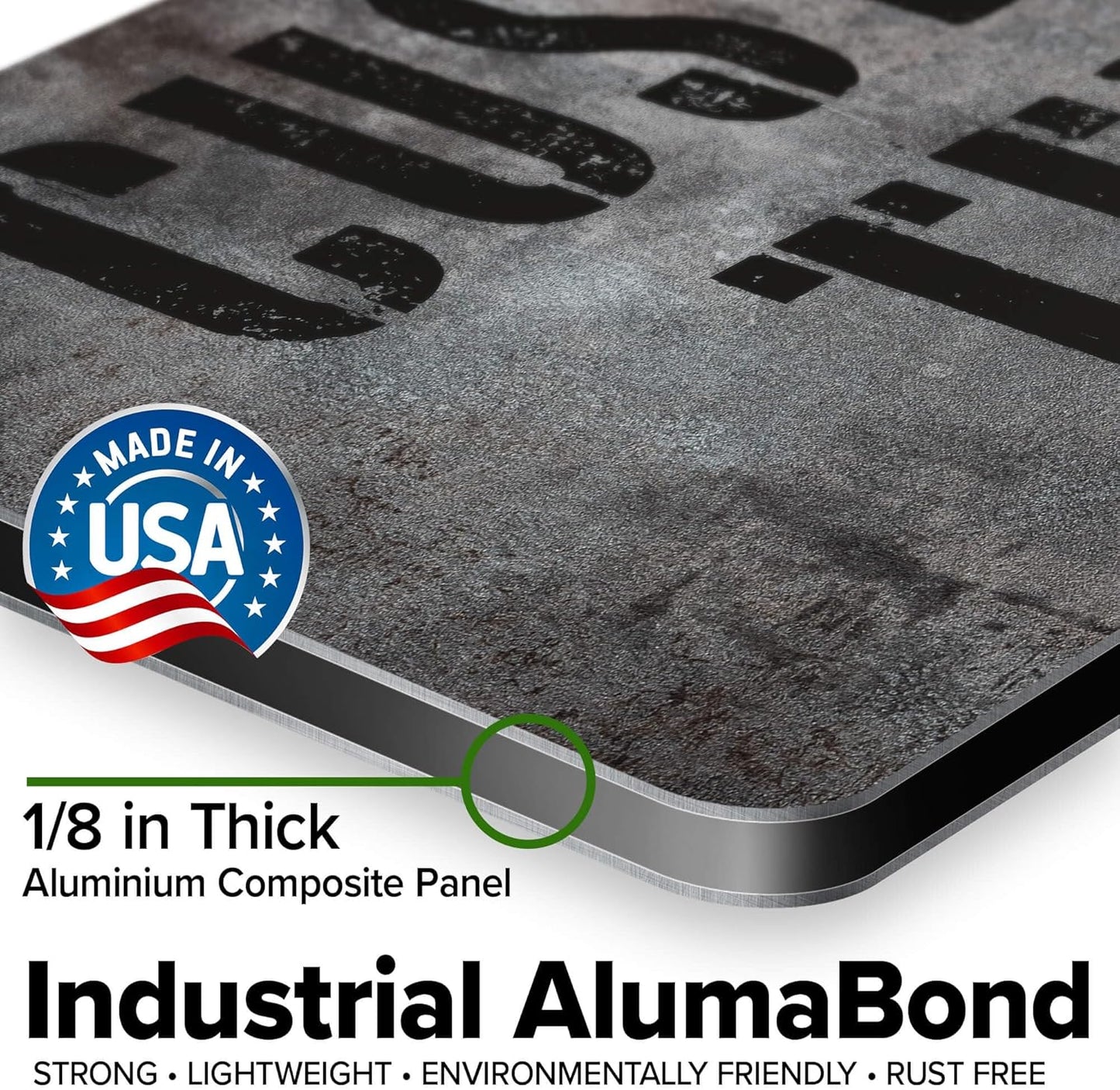 Custom Sign, Custom Street Sign, 11 Font Colors, 13 Font Styles, 4 Hole Options, 22 Sizes, 9x18 Inches, Rust Free DiBound, Fade Resistant, Made in USA by My Sign Center (Grunge Metal)