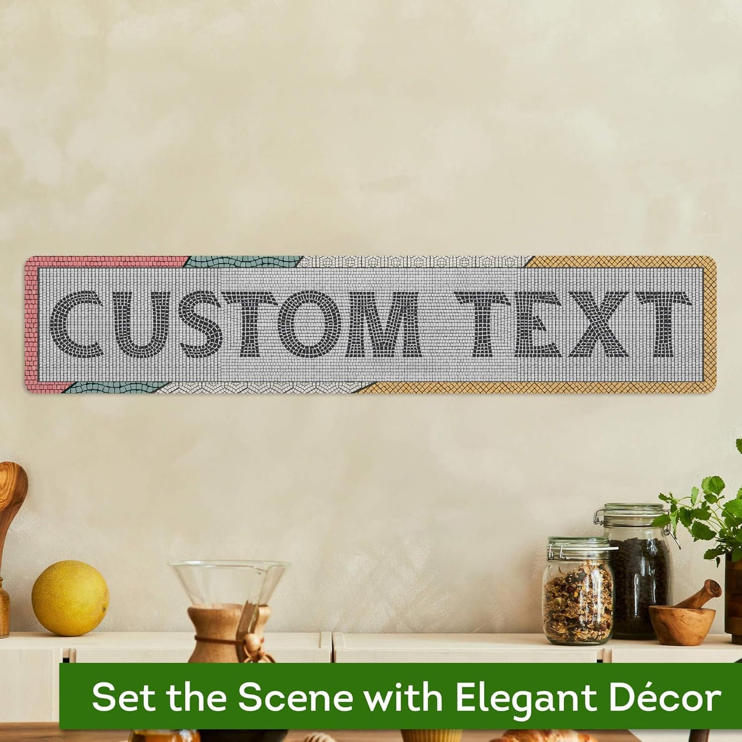 Custom Sign, Custom Street Sign, 11 Font Colors, 13 Font Styles, 4 Hole Options, 22 Sizes, 6x30 Inches, Rust Free DiBound, Fade Resistant, Made in USA by My Sign Center (Fauxsaic 2)