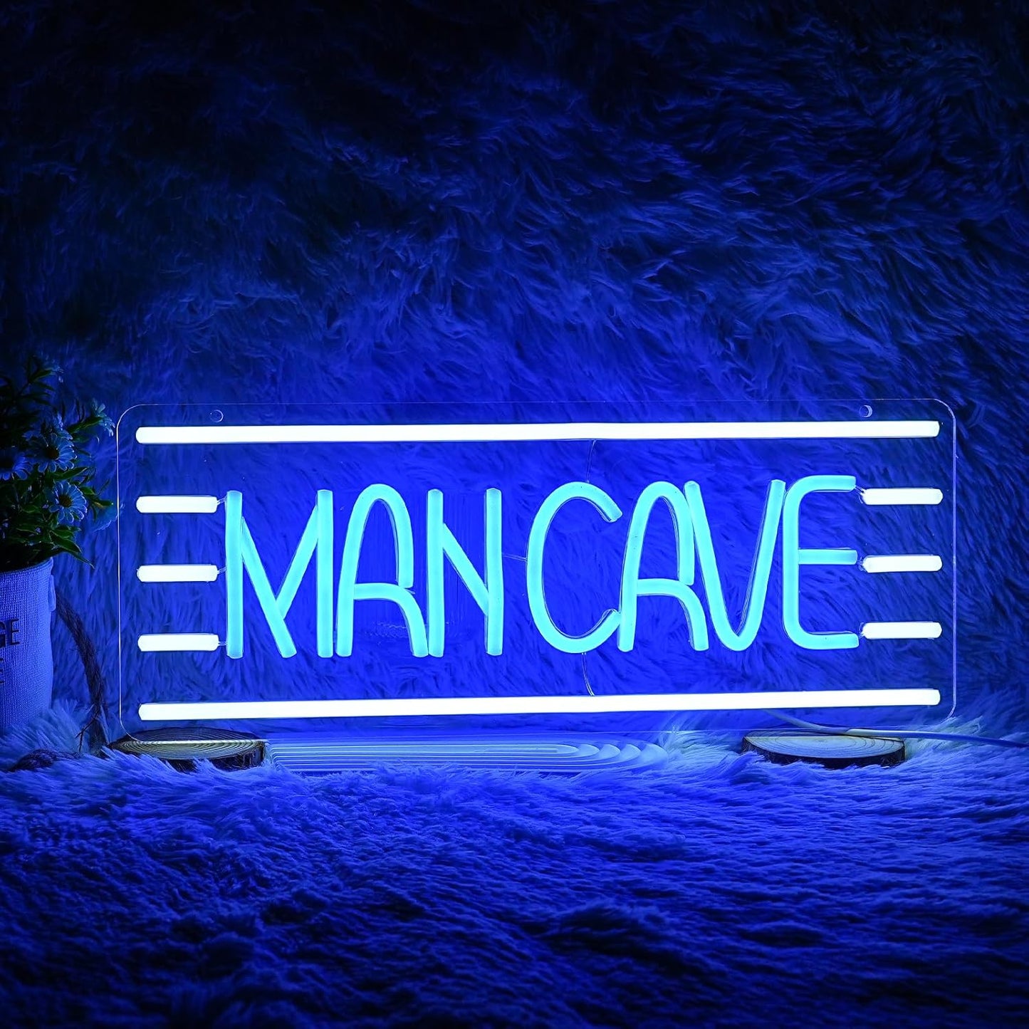 Man Cave Neon Sign, Neon Sign For Wall Decor, Art Led Light for Resturant Signage Shop Home Wall Decor Welcome Sign Bedroom Bar Hotel Shop Party(16.5 x 6.5 in)