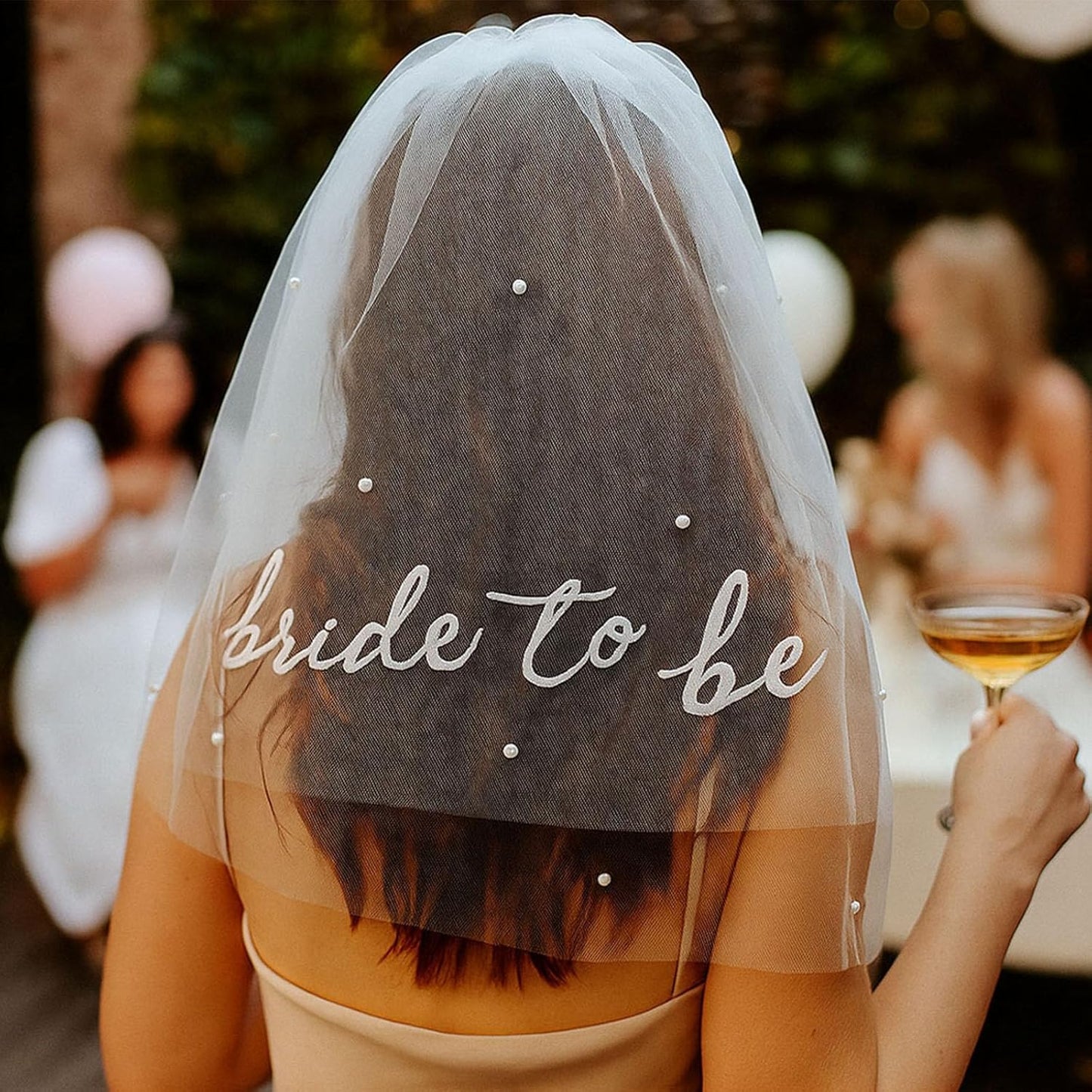 Bride To Be Bride Veil Bachelorette Party,Pearl Veils For Brides,Bachelorette Party Decorations
