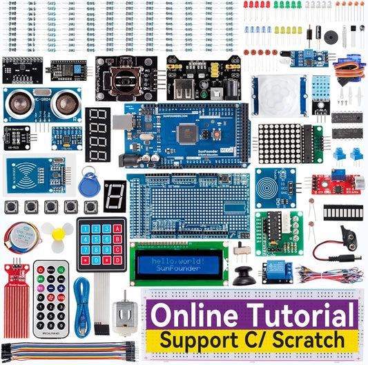 SunFounder Project The Most Complete Electronics Starter Kit Compatible with Arduino Mega 2560 R3 Mega328 Nano, 73 Tutorials Included