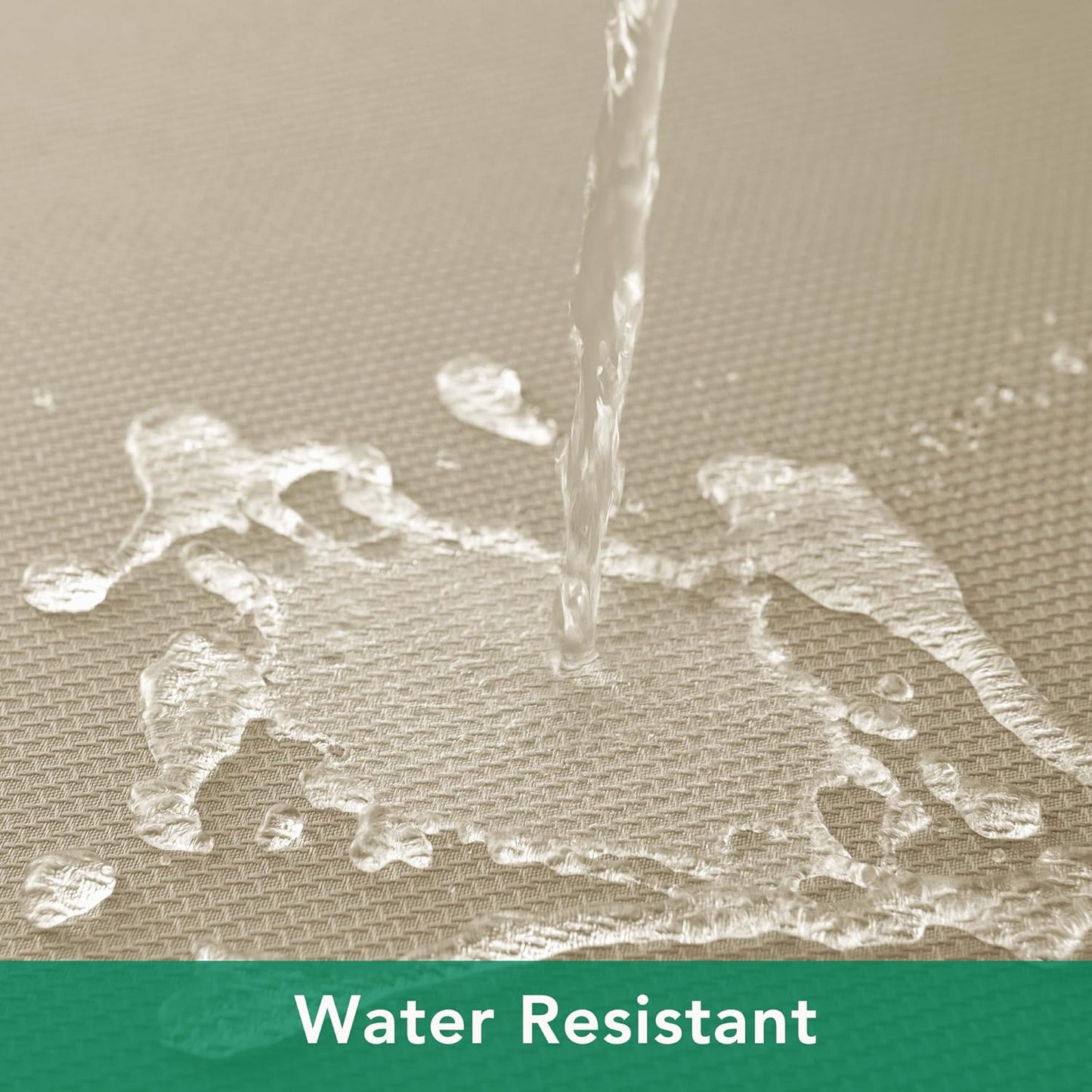 Biscaynebay Textured Fabric Square Tablecloths 60x60 Inches, Natural Water Resistant Spill Proof Table Cloth Small Card Folding Table Covers for Dining, Kitchen, Wedding and Parties, Machine Washable