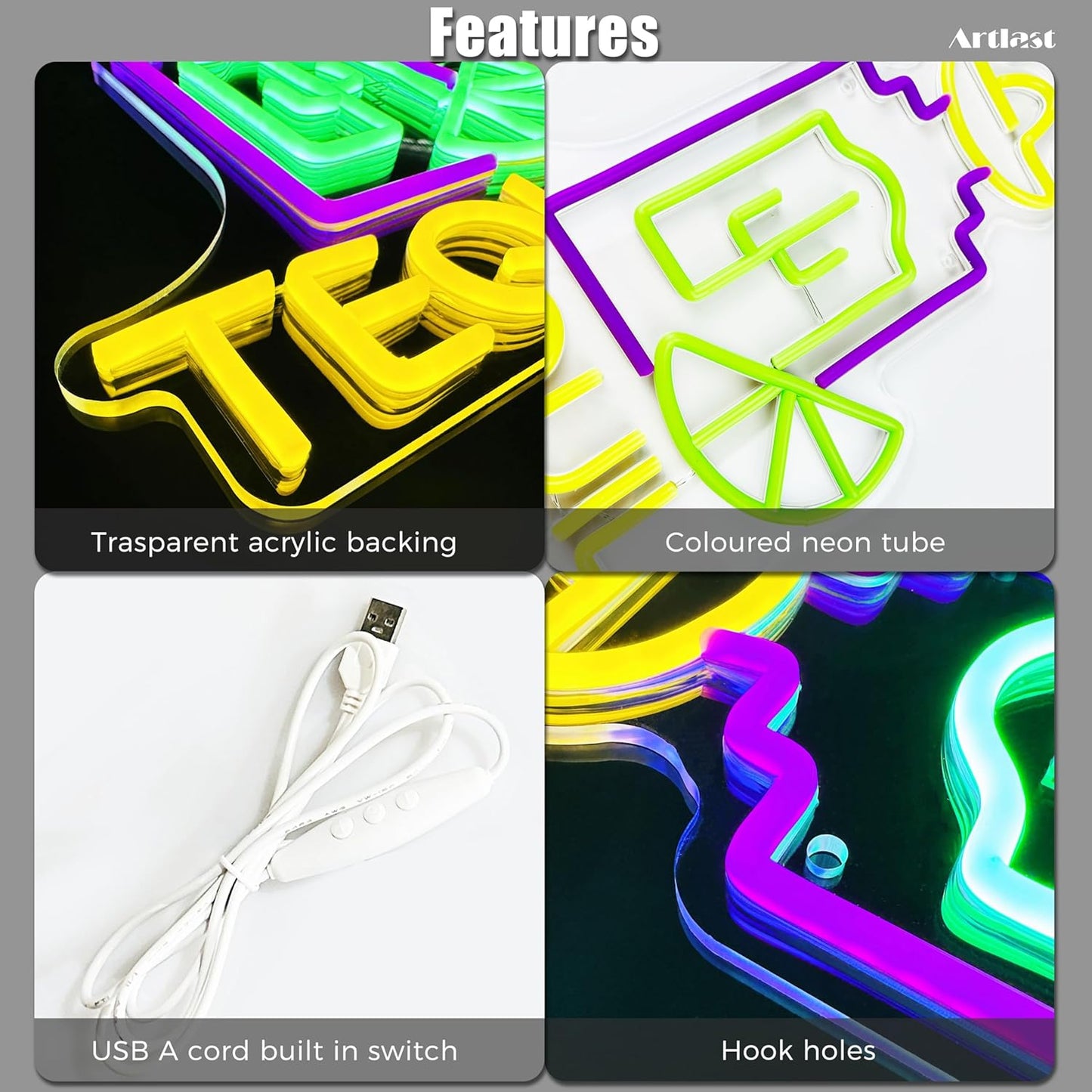 Tequila Neon Sign LED Neon lights for Wall Decor Tequila Signs for Home Bar Beer Bar Restaurant Man Cave Club Tequila Gift