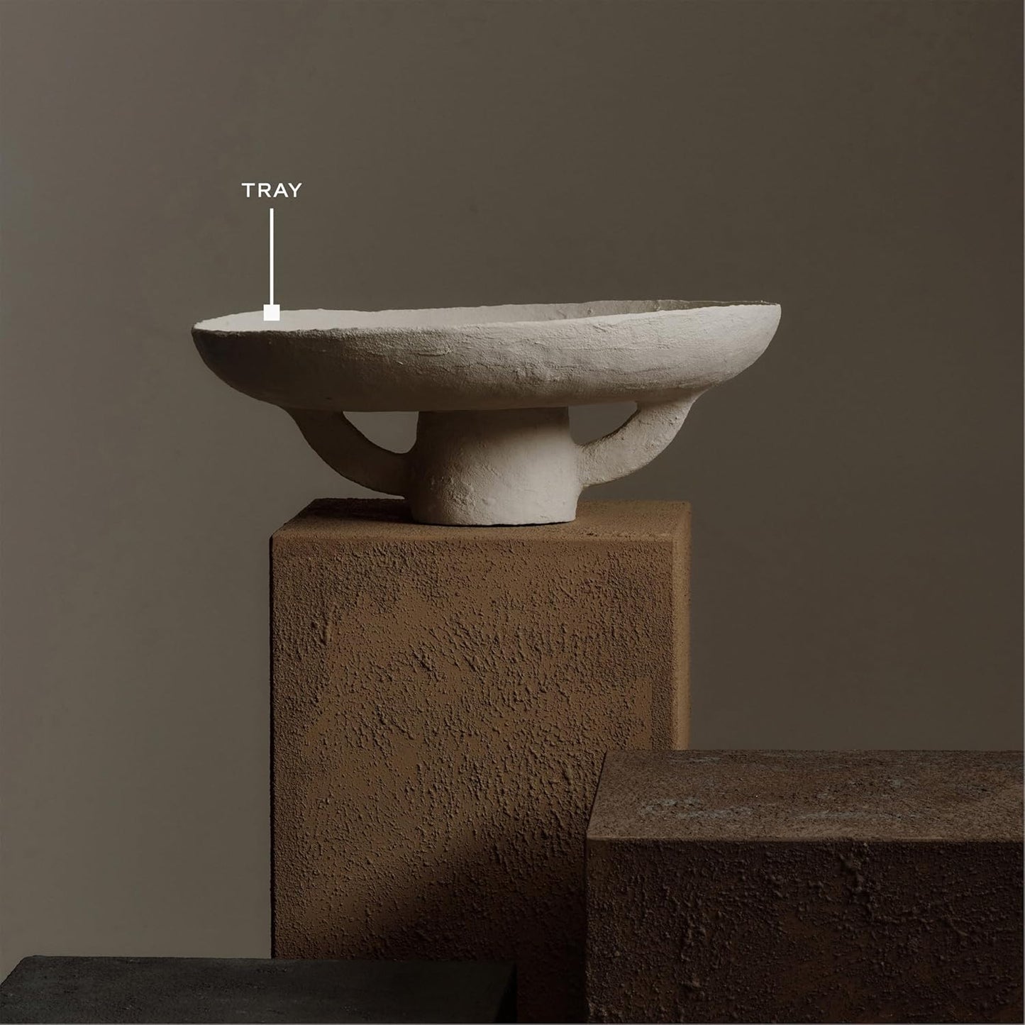 Serax Decorative Tray | Earth interior accessories by Marie Michielssen | Paper Mache Table Decor and Food Display | Round Home and Kitchen Organization | Hosting Essentials | White Trays for eating