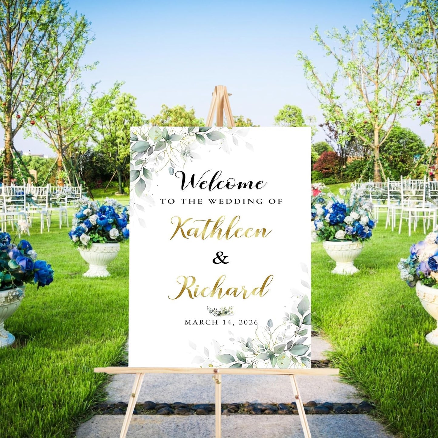 Welcome To Our Wedding Sign, Wedding Decorative Signage, Wedding Directional Signs, Wedding Sign Flowers, Sign In Board For Wedding, Personalized Wedding Sign