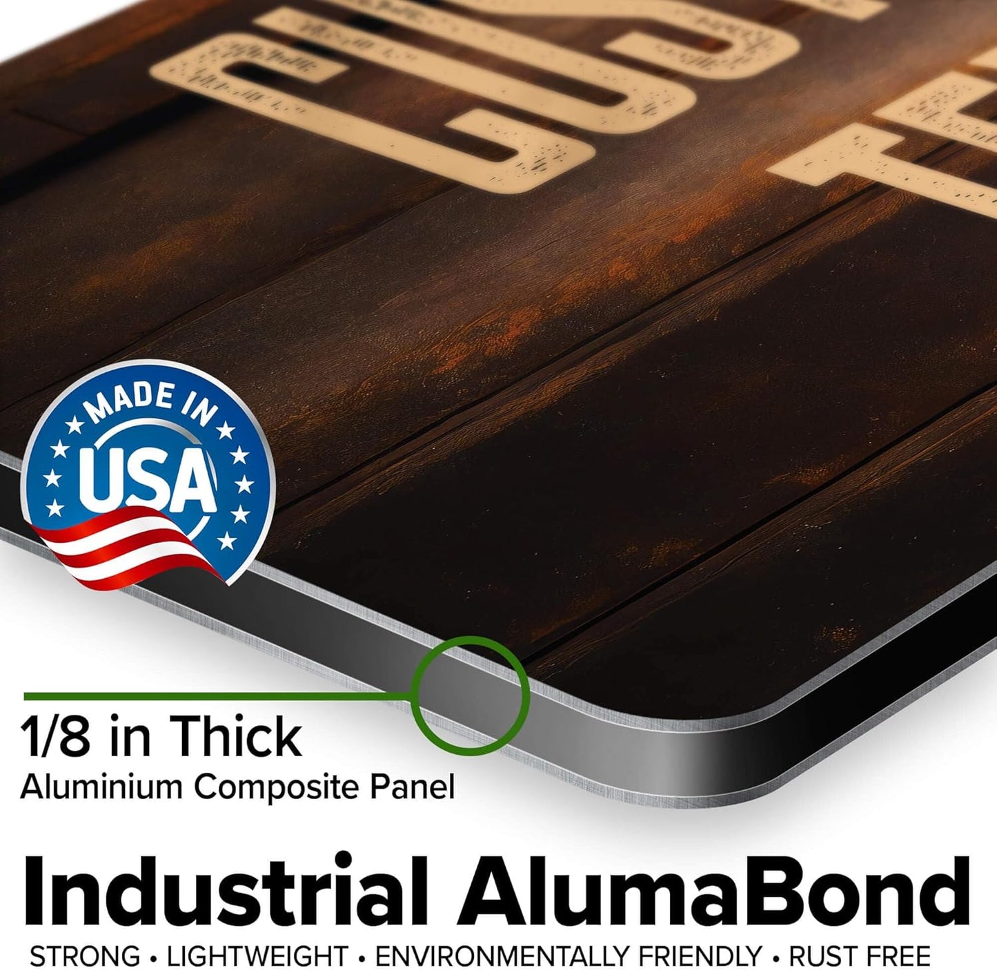 Custom Sign, Custom Street Sign, 11 Font Colors, 13 Font Styles, 4 Hole Options, 22 Sizes, 9x18 Inches, Rust Free DiBound, Fade Resistant, Made in USA by My Sign Center (Vintage Wood)