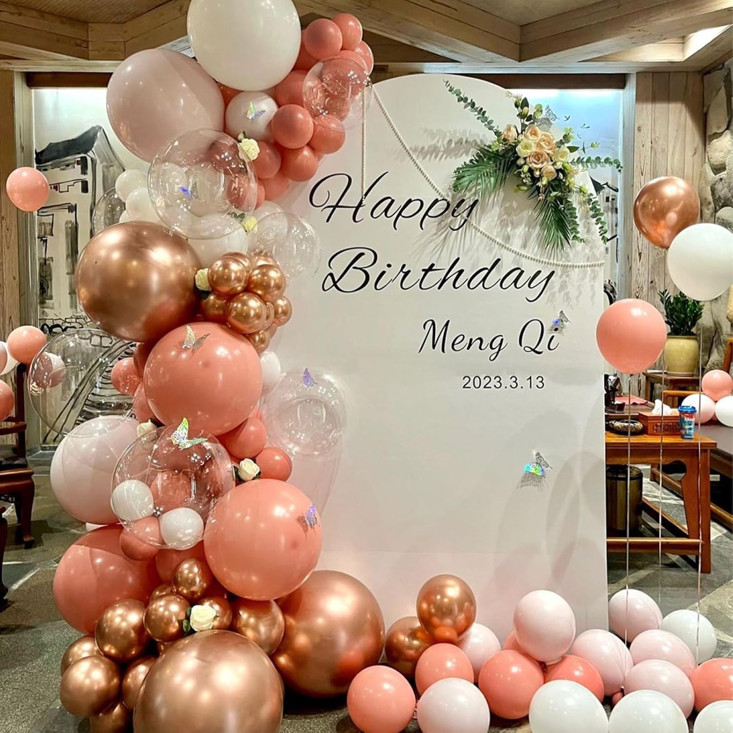 Dusty Blush Pink Balloons, Retro Pink Metallic Chrome Rose Gold Confetti White Sand Nude Balloon Dusty Rose Apricot Beige Party Balloons for Birthday Boho Mothers Day Baby Shower Decorations