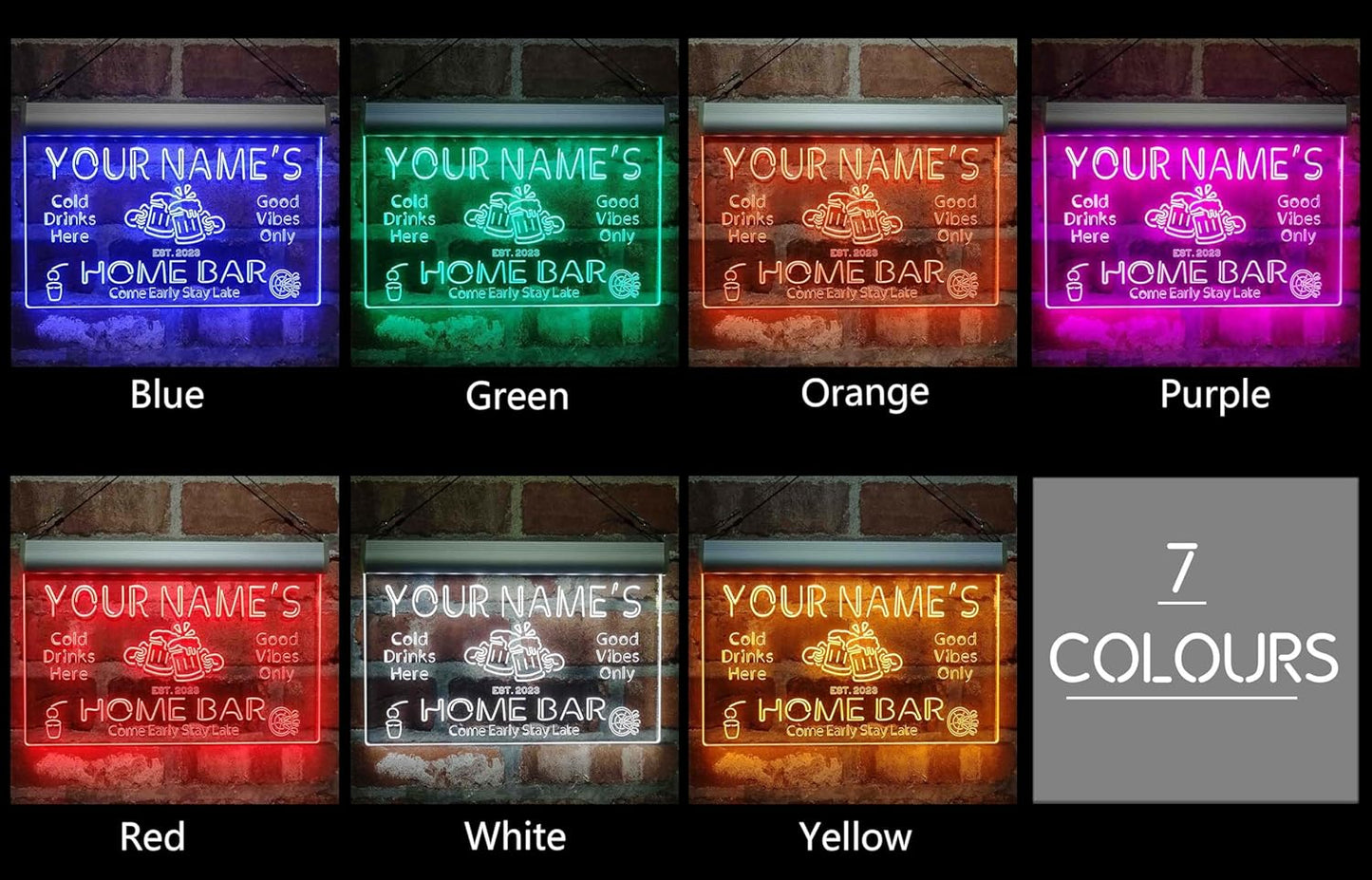 ADVPRO Personalized Your Name Custom Home Bar Beer Established Year Single Color LED Neon Sign 12 x 8.5 Inches st4s32-p11-tm-r