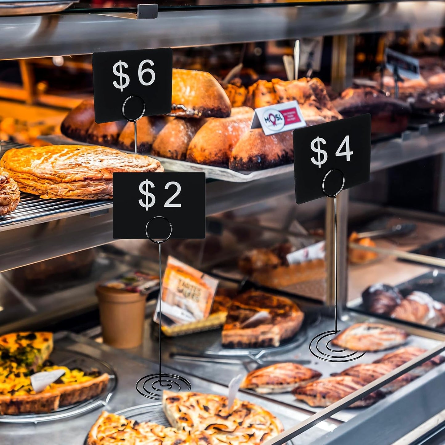 TecUnite 12 Pcs Mini Chalkboard Signs, 4"x3" Small Chalkboard Label with Metal Stand 2 Water Based Chalk for Food Buffet Tabletop Blackboard Sign for Party Bakery(Black,8.7 x 2.8 in)