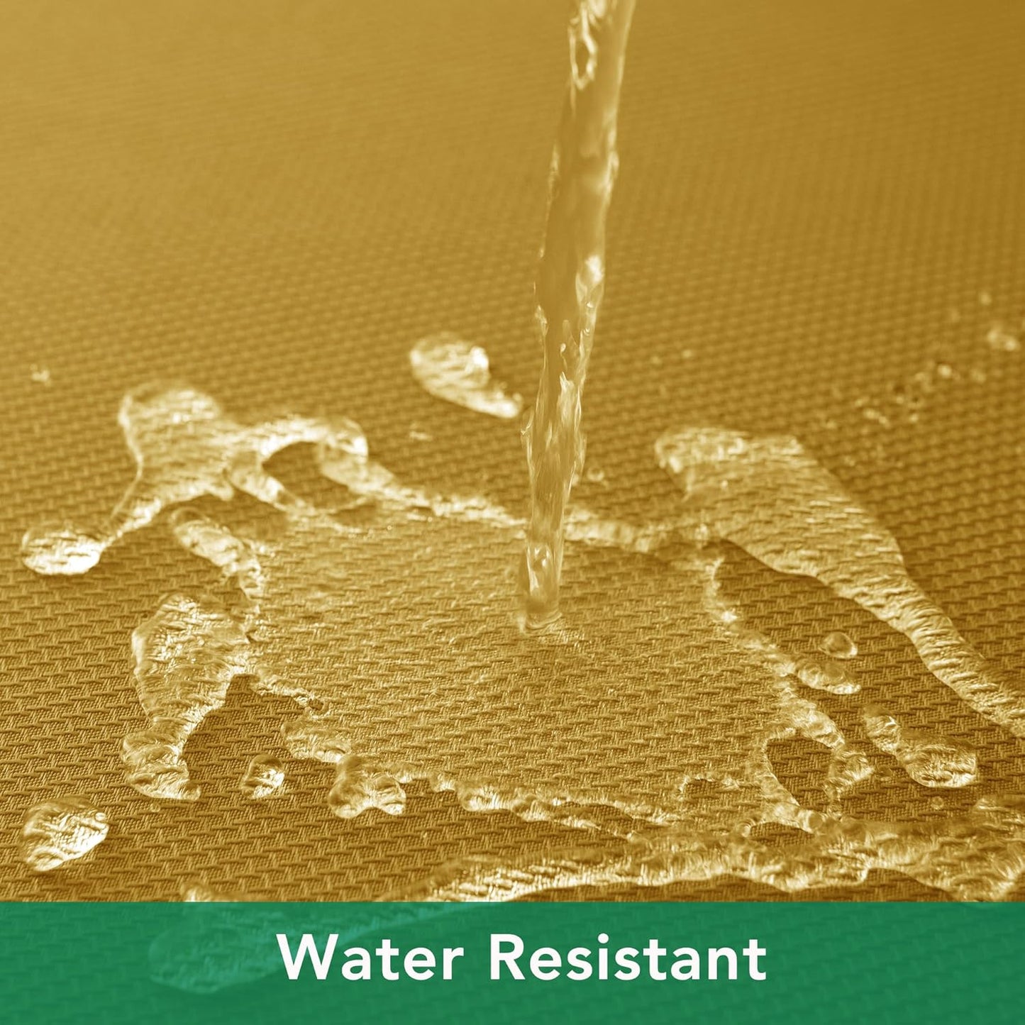 Biscaynebay Textured Fabric Round Christmas Tablecloths 70" for Tables Diameters from 30" to 48", Gold Water Resistant Tablecloths for Dining, Kitchen, Wedding, Parties etc. Machine Washable