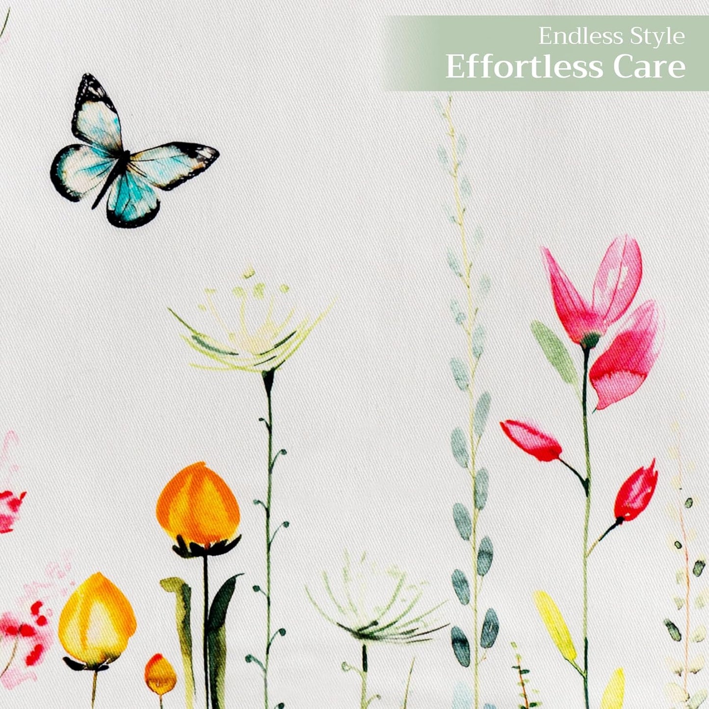 Maison d' Hermine Table Runner 100% Cotton Double Layer Table Runners 108 inches Long Decorative for Home Kitchen Dining Party Wedding Bridal Shower Spring Summer (Botanical Fresh, 14.50" x 108")