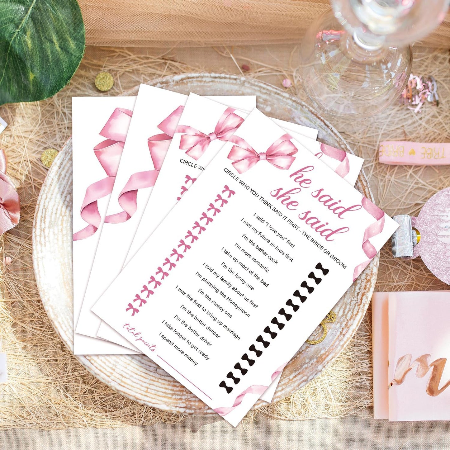 Bridal Shower Games Wedding Shower Games Cards Engagement Party Wedding Game for Reception 30pcs - Rehearsal Dinner Activities Game Card/HL 003