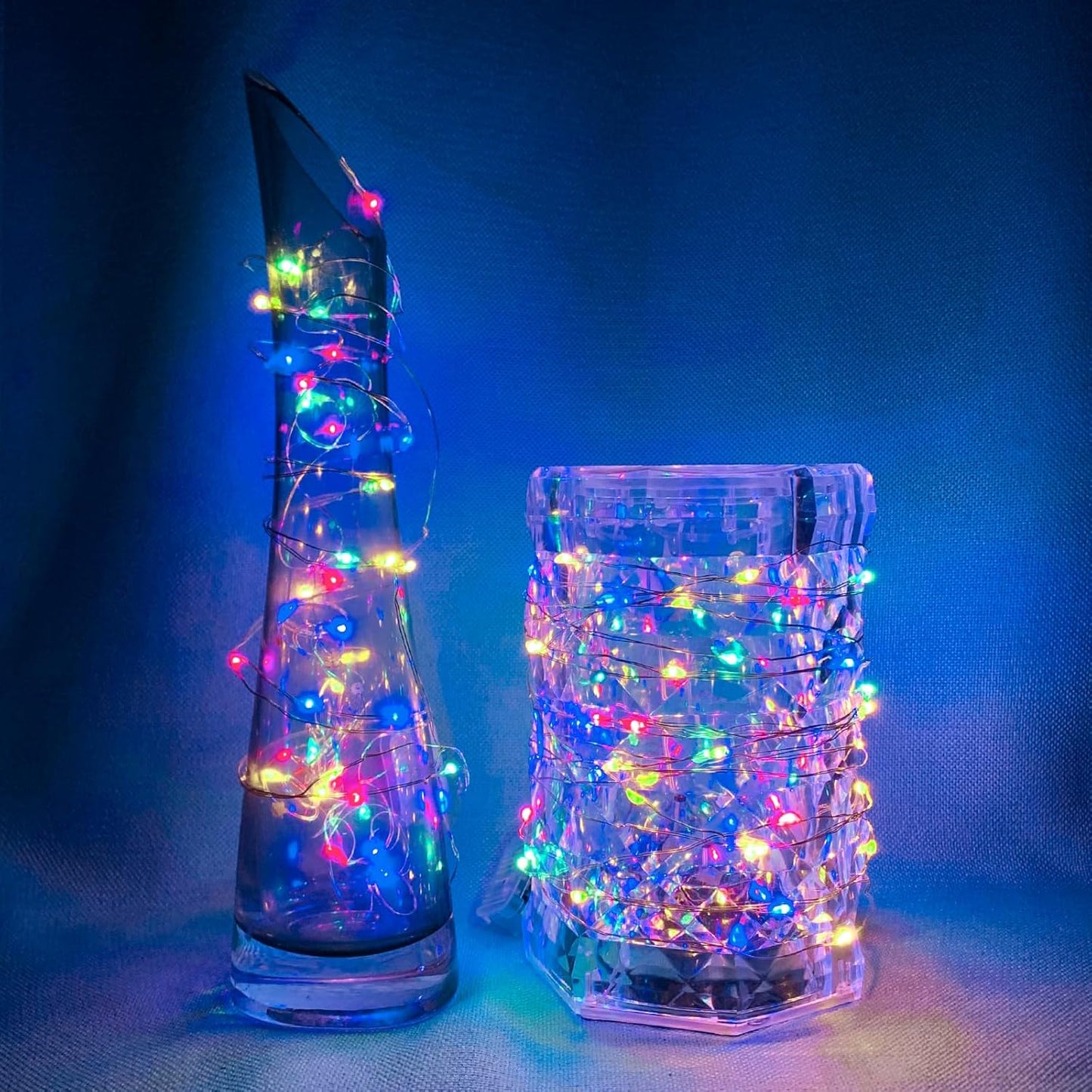 8 Pack Fairy Lights 7Ft 20 LED Twinkle String Lights 3 Modes Battery Operated Waterproof Firefly Starry for Mason Jar Party Wedding Christmas Valentines Day Table Centerpieces,Multicolor