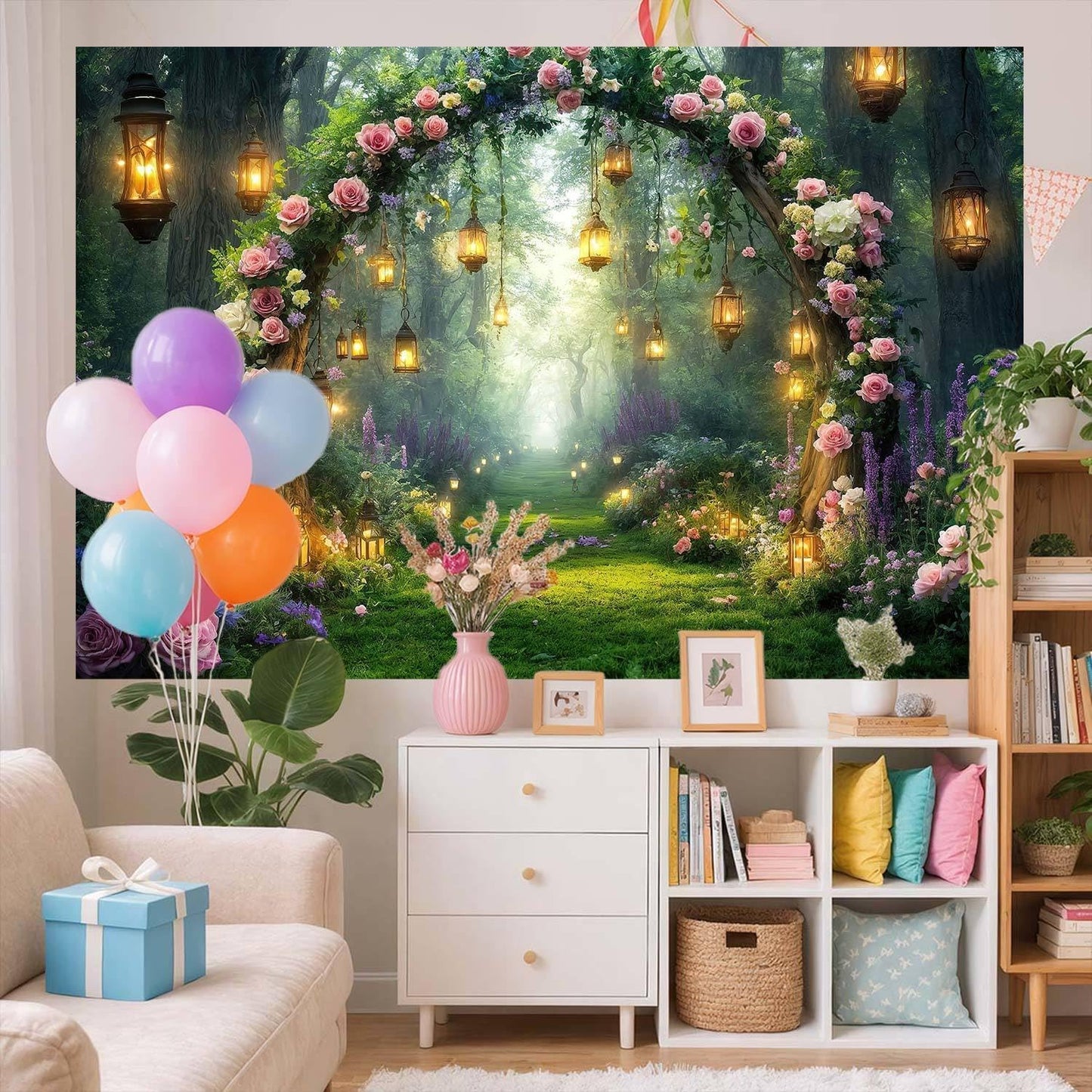 6x4ft Purple Flower Wedding Photography Backdrop Lavender Floral Wedding Bridal Photography Backdrop Anniversary Birthday Baby Shower Girl Party Banner Photo Booth Props Background Wall Decor