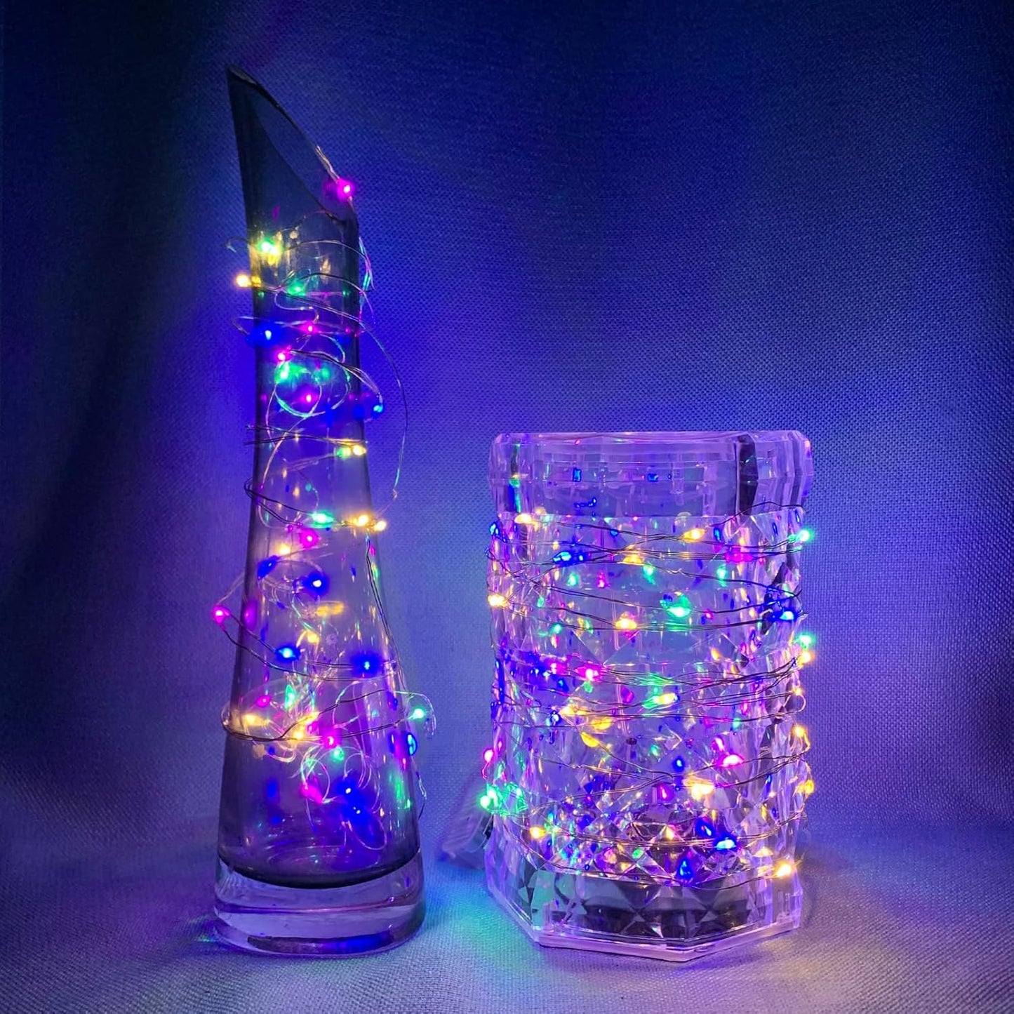 12 Pack Fairy Lights 7Ft 20 LED Twinkle String Lights 3 Modes Battery Operated Waterproof Firefly Starry for Mason Jar Party Wedding Christmas Valentines Day Table Centerpieces,Multicolor