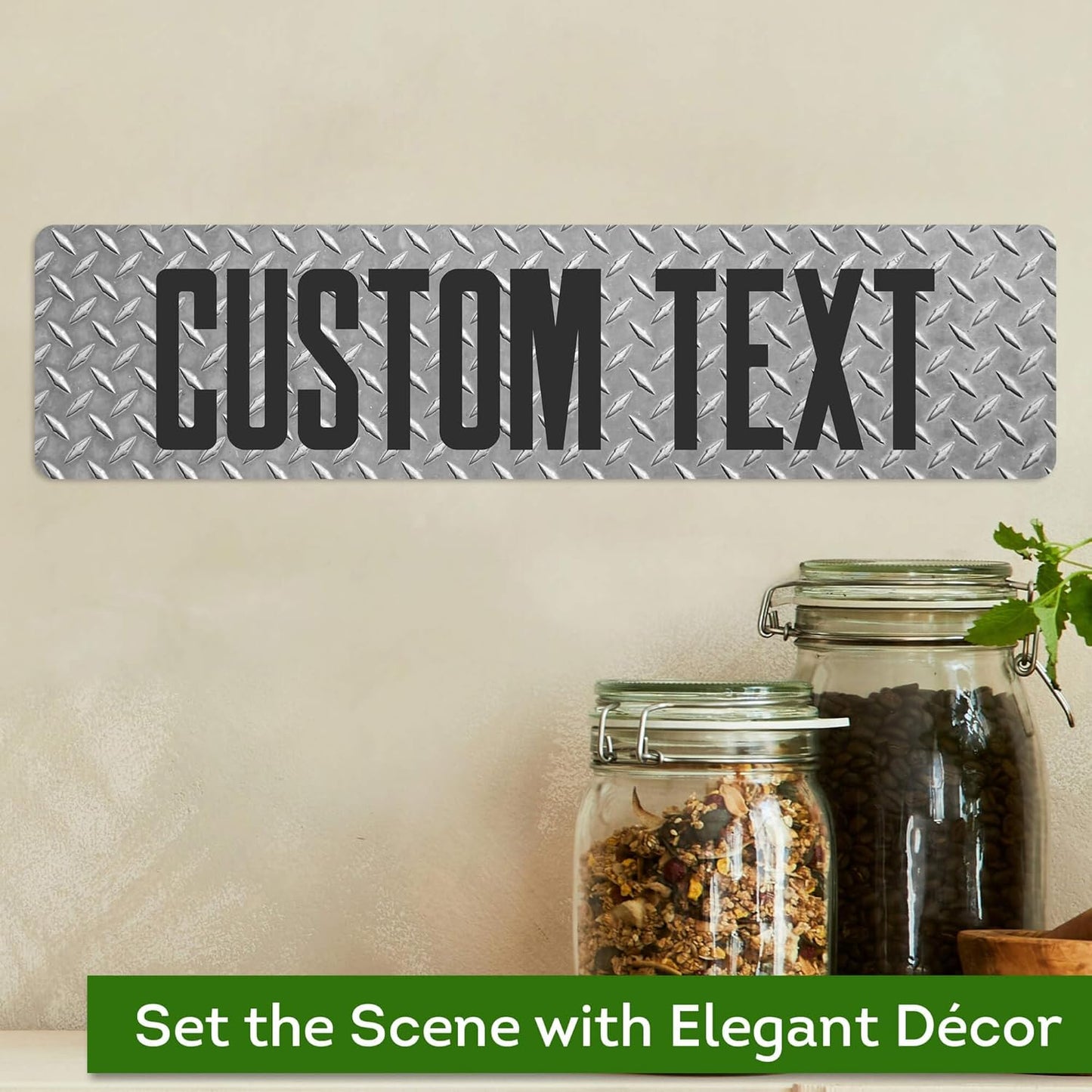 Custom Sign, Custom Street Sign, 11 Font Colors, 13 Font Styles, 4 Hole Options, 22 Sizes, 3x12 Inches, Christmas Gift, Rust Free DiBound, Fade Resistant, Made in USA by My Sign Center (Diamond Metal)