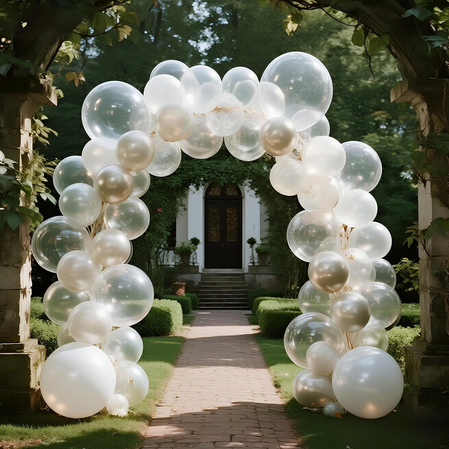 KAWKALSH Clear Balloon 12 Inch, 110pcs Latex Party Balloons Helium Bright Color for Birthday Baby Shower Wedding Party Supplies Arch Garland Decoration