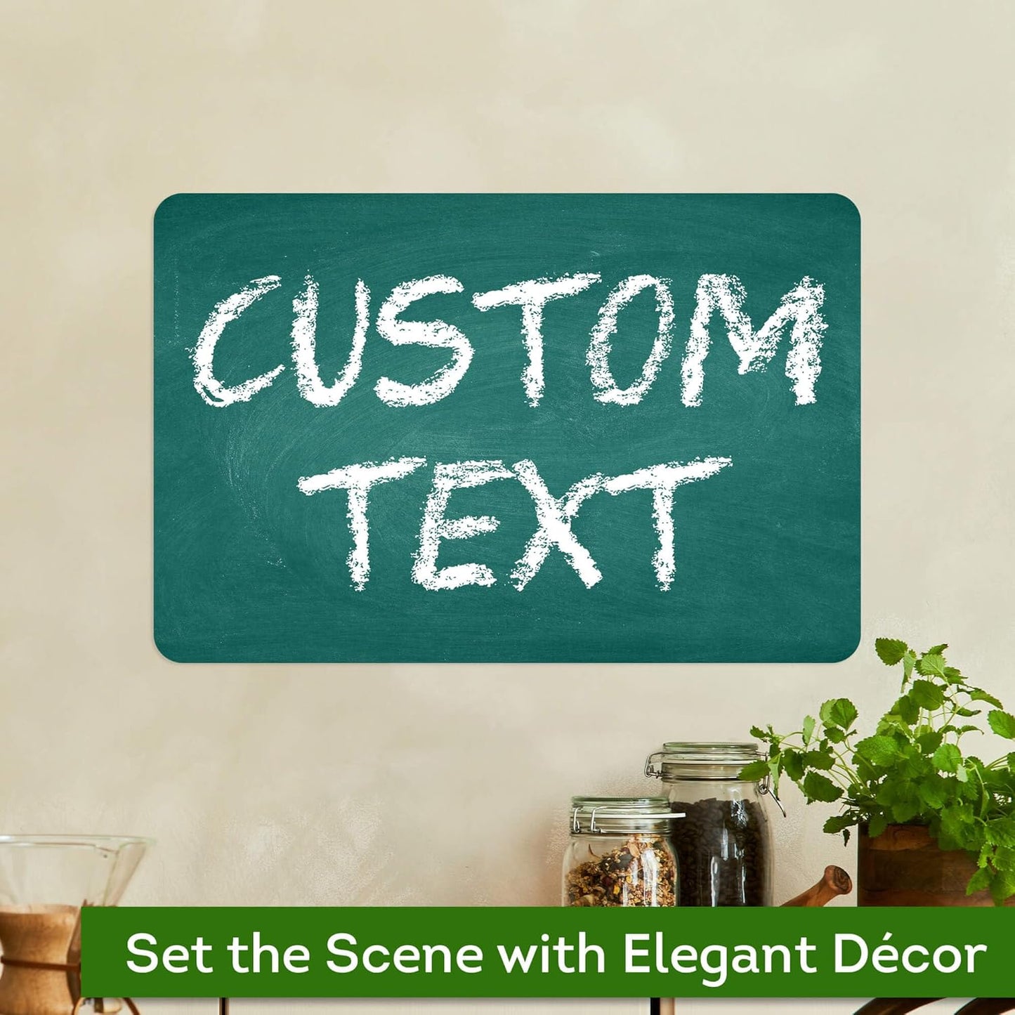 Custom Sign, Custom Street Sign, 11 Font Colors, 13 Font Styles, 4 Hole Options, 22 Sizes, 12x18 Inches, Rust Free DiBound, Fade Resistant, Made in USA by My Sign Center (Chalkboard Green)