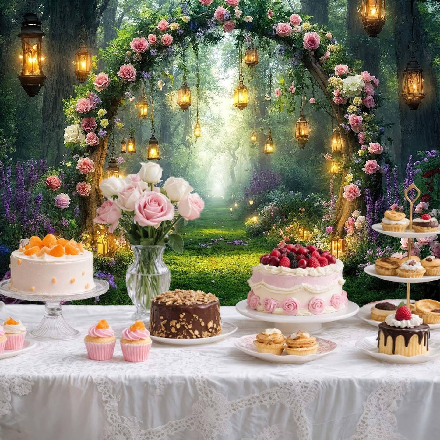 12x10ft Purple Flower Wedding Photography Backdrop Lavender Floral Wedding Bridal Photography Backdrop Anniversary Birthday Baby Shower Girl Party Banner Photo Booth Props Background Wall Decor