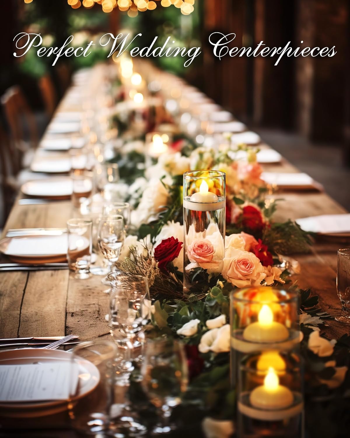 Homemory 48 Pack Waterproof Flameless Floating Tealights, Battery Flickering LED Tea Lights Candles - Wedding, Party, Centerpiece, Pool & SPA (Warm White)