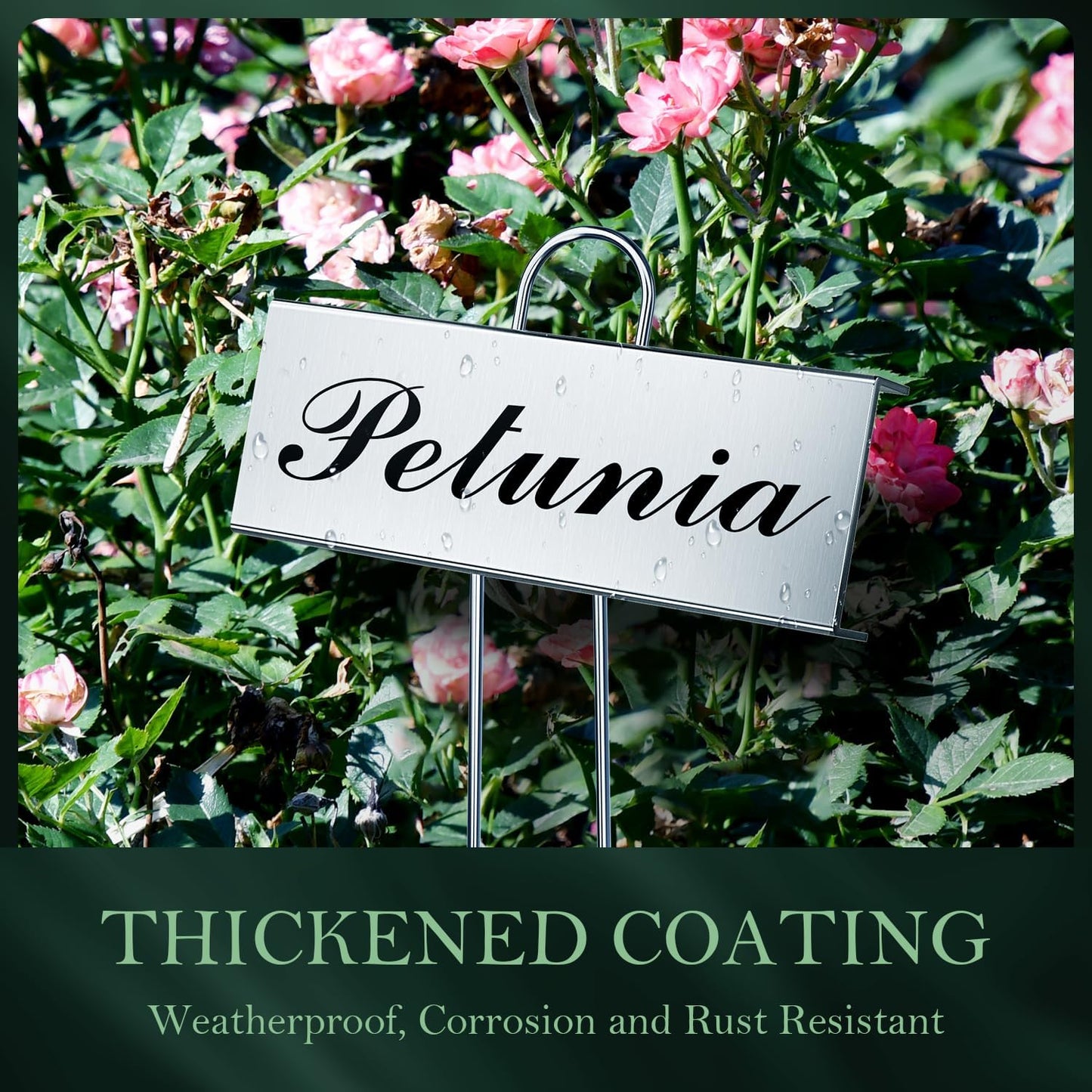 50 Pack Metal Plant Labels for Outdoor Garden Waterproof Plant Markers, Labels Garden Markers for Seedlings Herbs Vegetable Greenhouse Gifts, with Pen