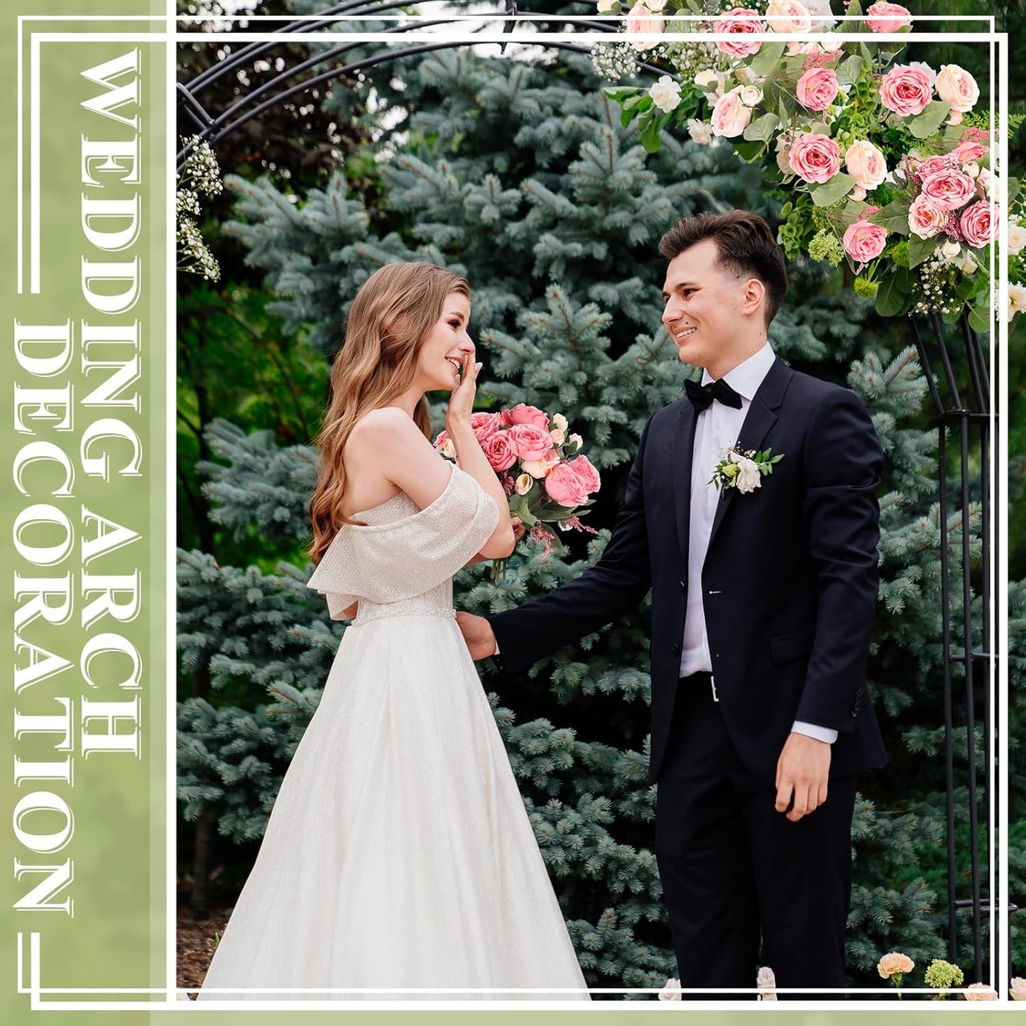 8 Bundles Artificial Peonies Flowers Boho Faux Flowers Arrangements Artificial Centerpiece Spring Bouquet Floral Wedding Decoration for Vase(Pink Color)