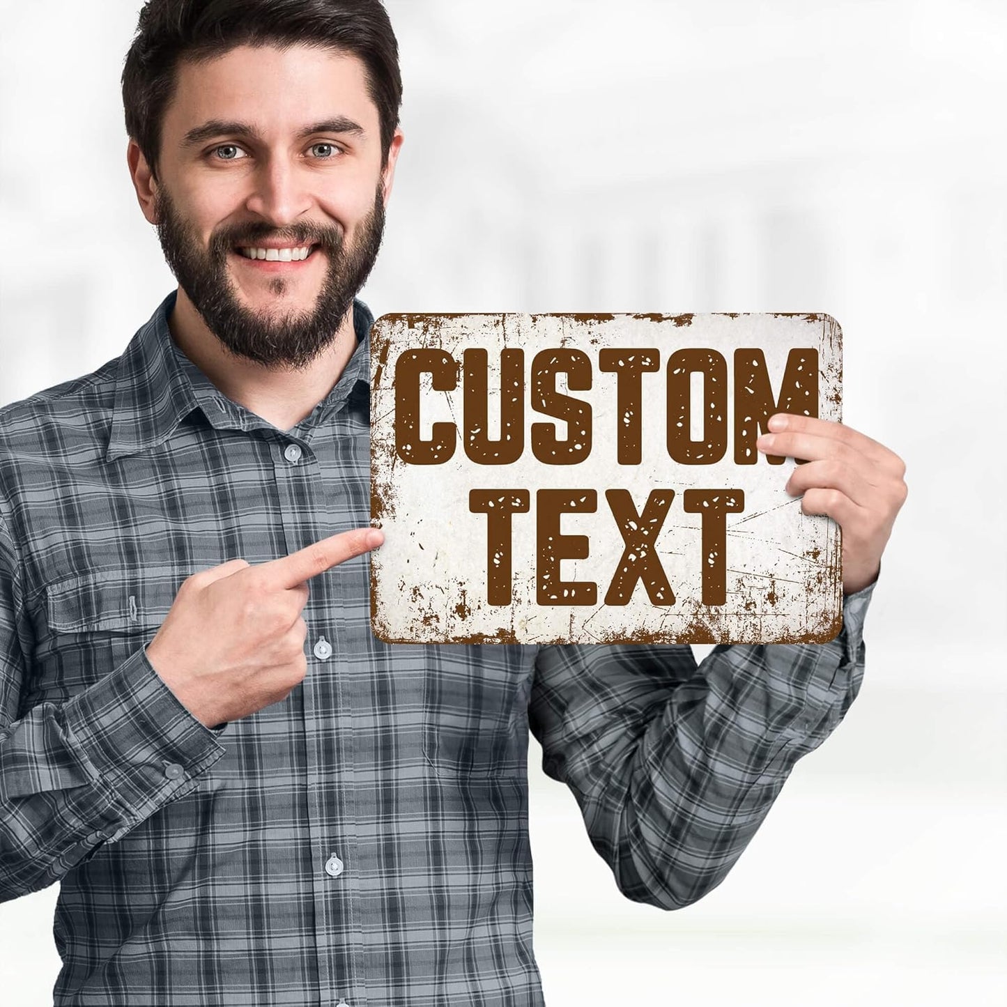 Custom Sign, Custom Street Sign, 11 Font Colors, 13 Font Styles, 4 Hole Options, 22 Sizes, 7x10 Inches, Rust Free DiBound, Fade Resistant, Made in USA by My Sign Center (Rustic)