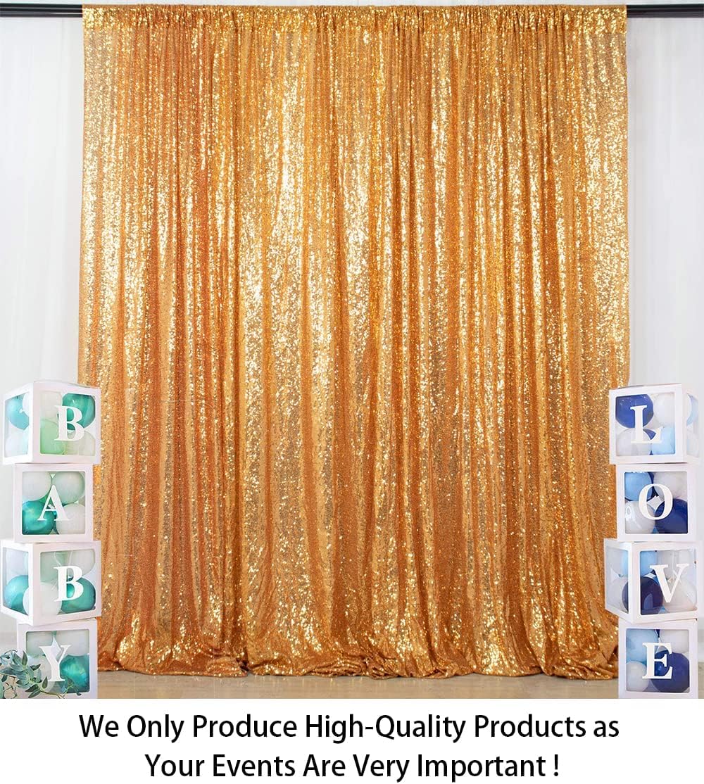 ShiDianYi 20FTX10FT Gold Sequin Photo Backdrop, Select Your Size,Wedding Photo Booth,Photography Background,Ceremony Backgrounds