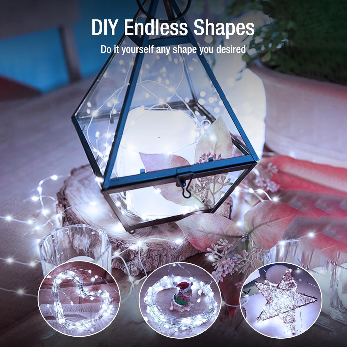 6 Pack Fairy Lights Battery Operated - 7ft 20 Led Twinkle Lights 3 Modes, Bulk Mini String Lights Waterproof for Mason Jars Vases DIY Party Wedding Decoration Christmas -Cool White