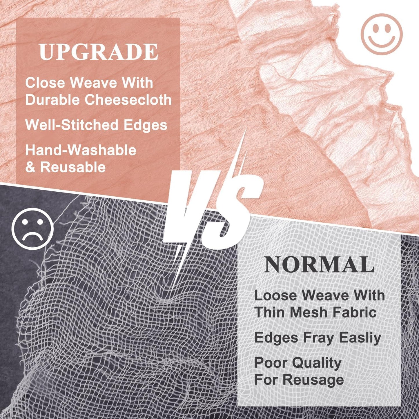 Asee'm 12pcs Cheesecloth Table Runner 120 Inches Dusty Pink Boho Gauze Cheese Cloth Runner 10FT Rustic Sheer Table Runners for Summer Wedding Baby Shower Holiday Party Decoration