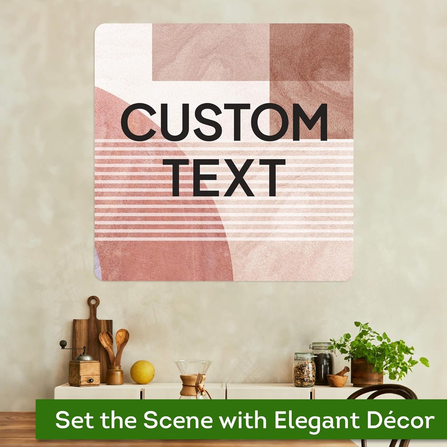 Custom Sign, Custom Street Sign, 11 Font Colors, 13 Font Styles, 4 Hole Options, 22 Sizes, 36x36 Inches, Rust Free DiBound, Fade Resistant, Made in USA by My Sign Center (Mid-Century Modern 1)