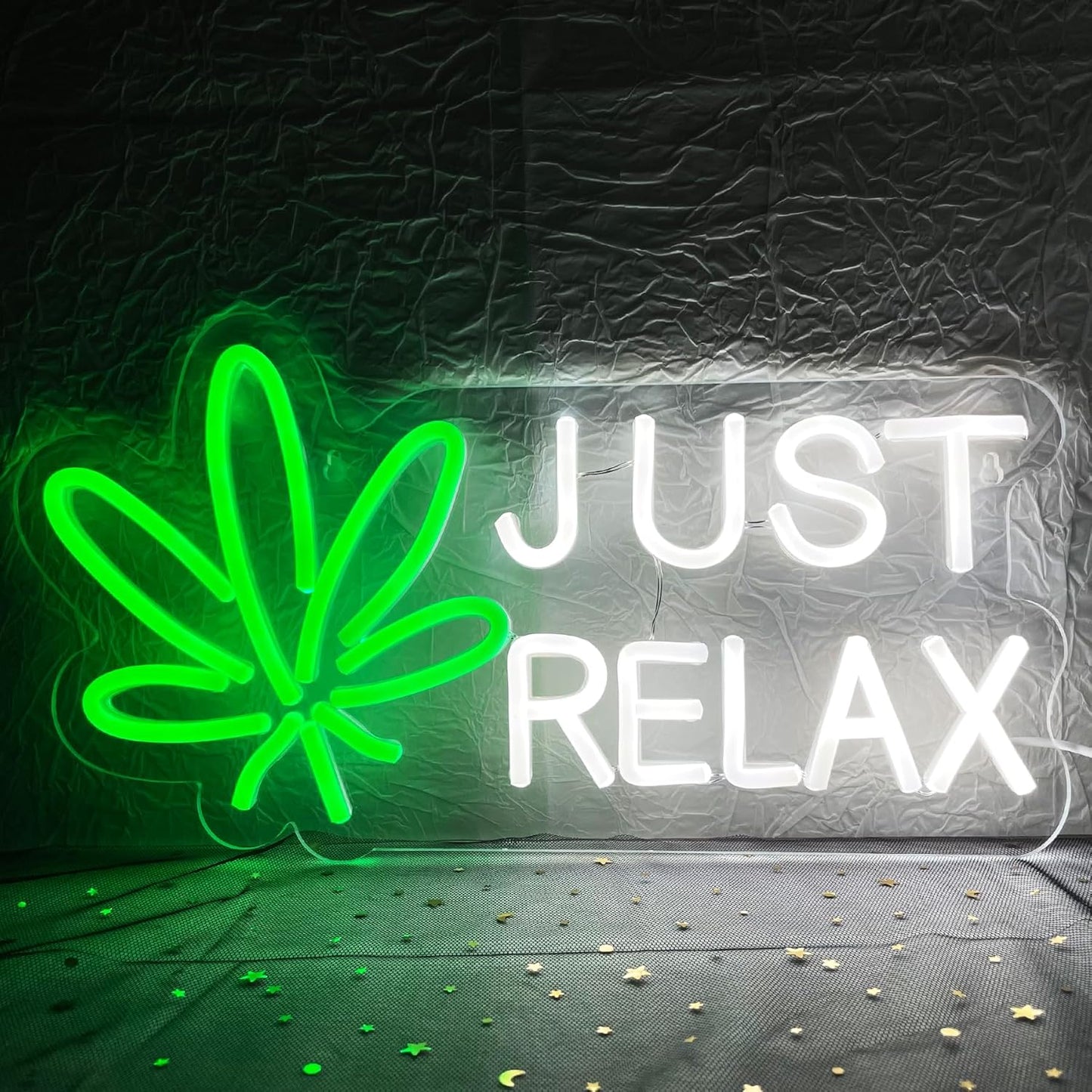 JUST RELAX Neon Sign Led Wall Decor Man Cave Neon Light Up Signs Wall Art for Home Room Bar Bedroom USB Powered 15.7"x8.2"