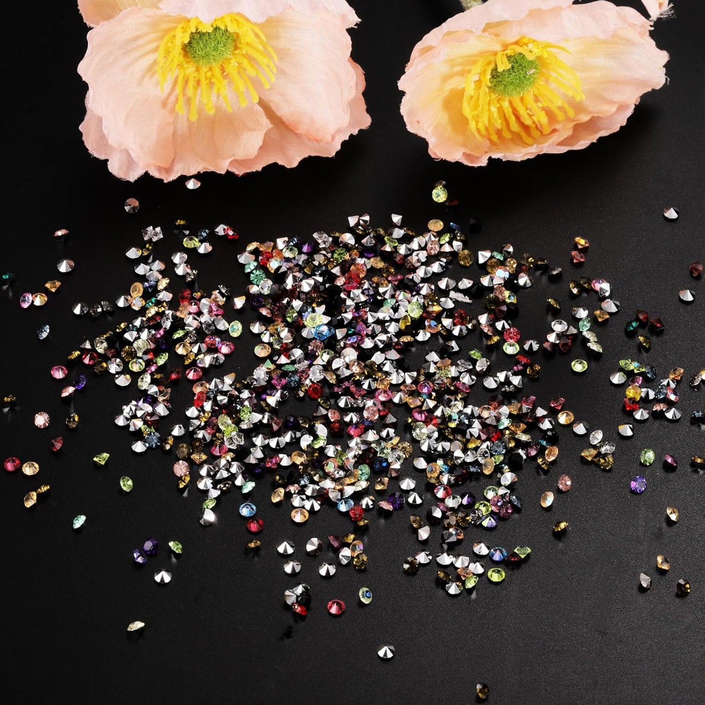 PATIKIL 14000Pcs Wedding Table Scatter Confetti Crystals 3mm Acrylic Diamonds Vase Fillers Gems for Table Centerpiece Decorations Bridal Shower Party, Chartreuse AB