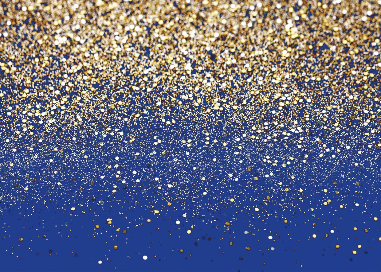 SJOLOON Blue Glitter Backdrop Royal Photo Backdrop for Birthday Party Decoration Graduation Studio Props 12558 (7x5FT)