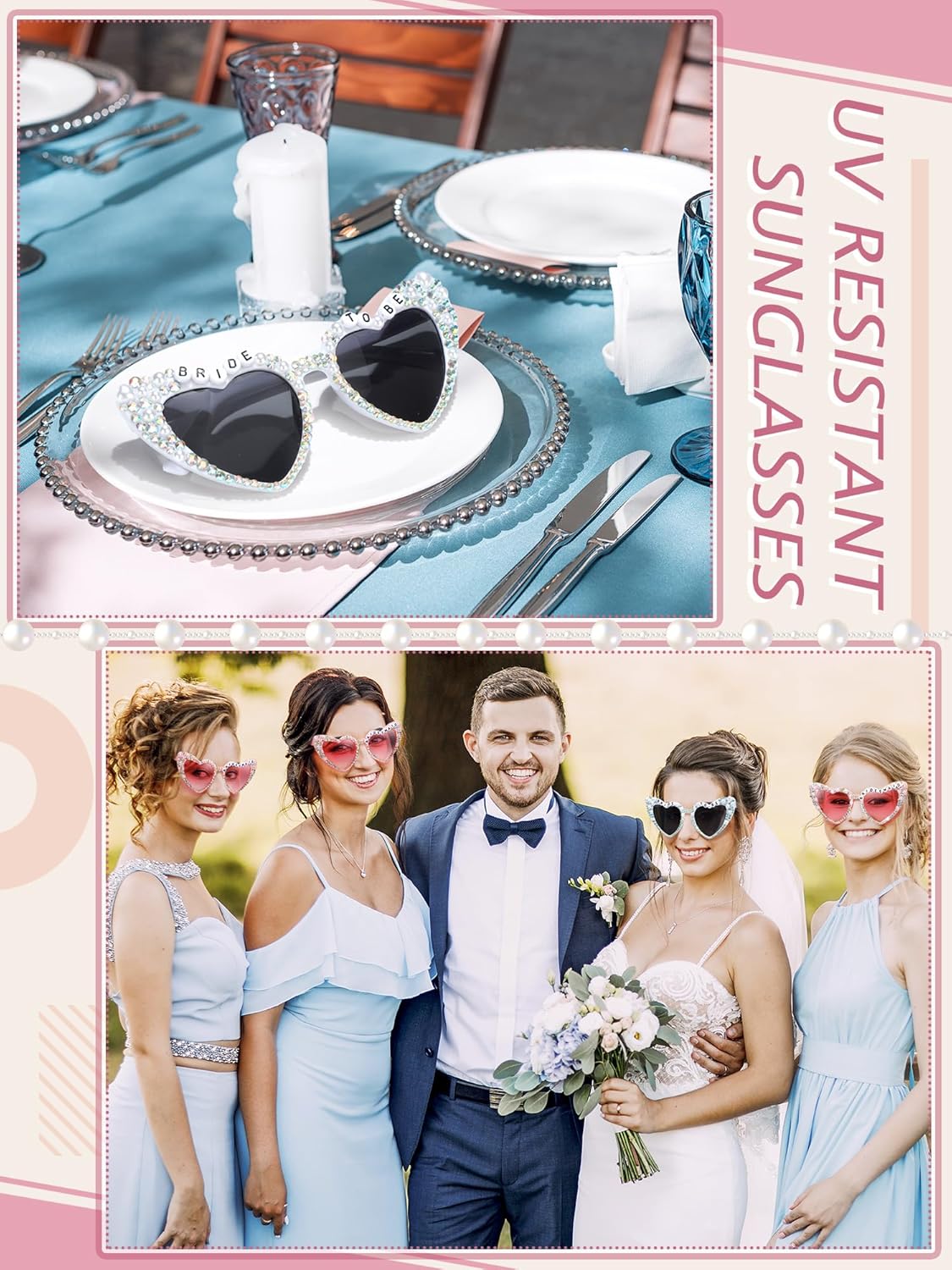 12 Pcs Bachelorette Party Sunglasses for Bridesmaids Bride Sunglasses for Wedding Party Favors