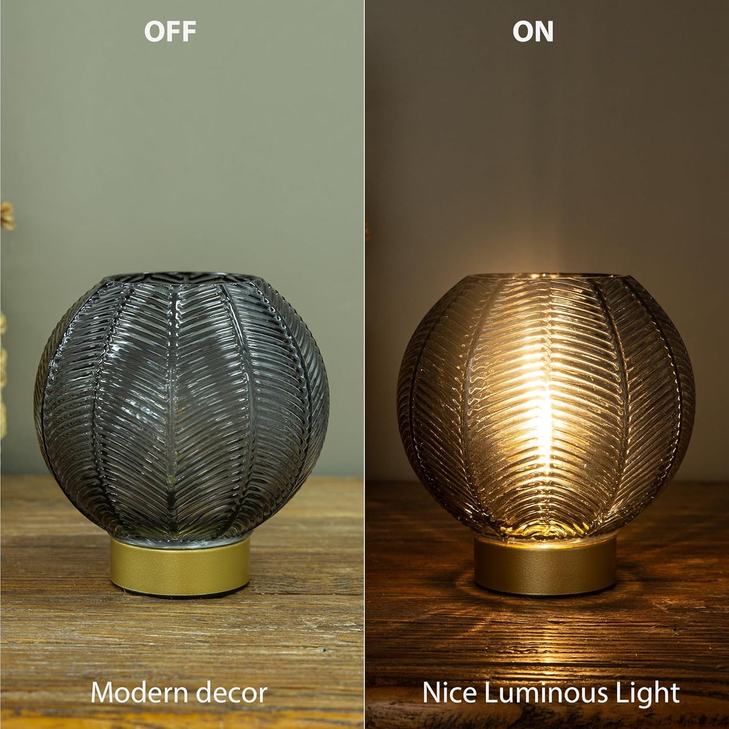 Battery Operated Lamp with Timer, Table Lamp Battery Powered, Small Cordless Bedside Lamp for Living Room Battery Lamp for Bedroom Kitchen Bath Room-Grey