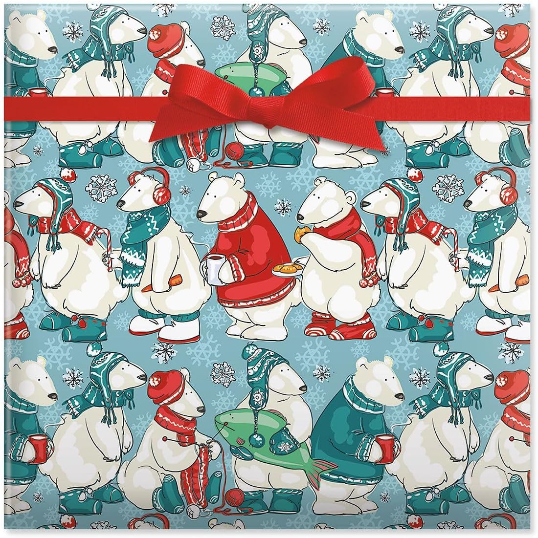 Current Have Yourself a Beary Little Christmas Double-Sided Jumbo Rolled Gift Wrap, Premium Semi-Gloss 23-Inch x 32-Foot Wrapping Paper Roll, 61 Square Feet Total