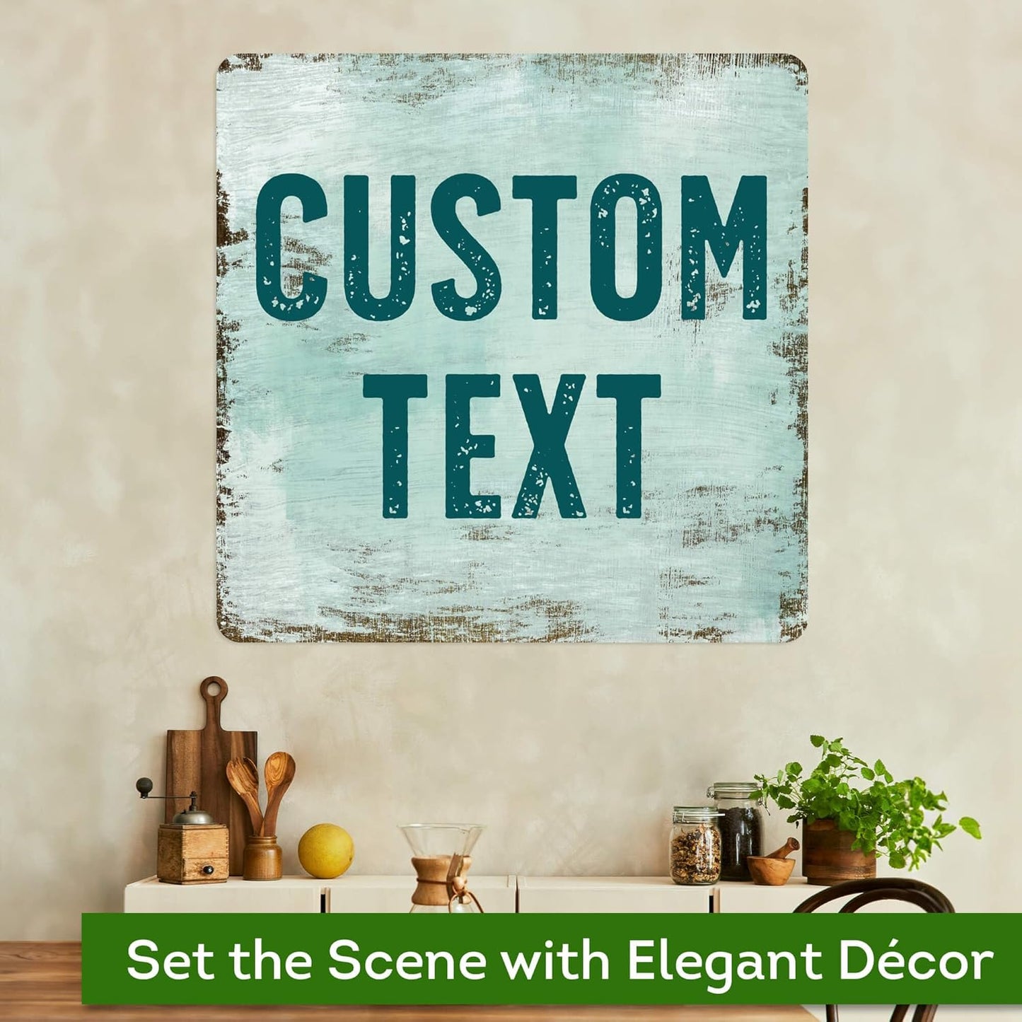 Custom Sign, Custom Street Sign, 11 Font Colors, 13 Font Styles, 4 Hole Options, 22 Sizes, 36x36 Inches, Rust Free DiBound, Fade Resistant, Made in USA by My Sign Center (Shabby Chic)