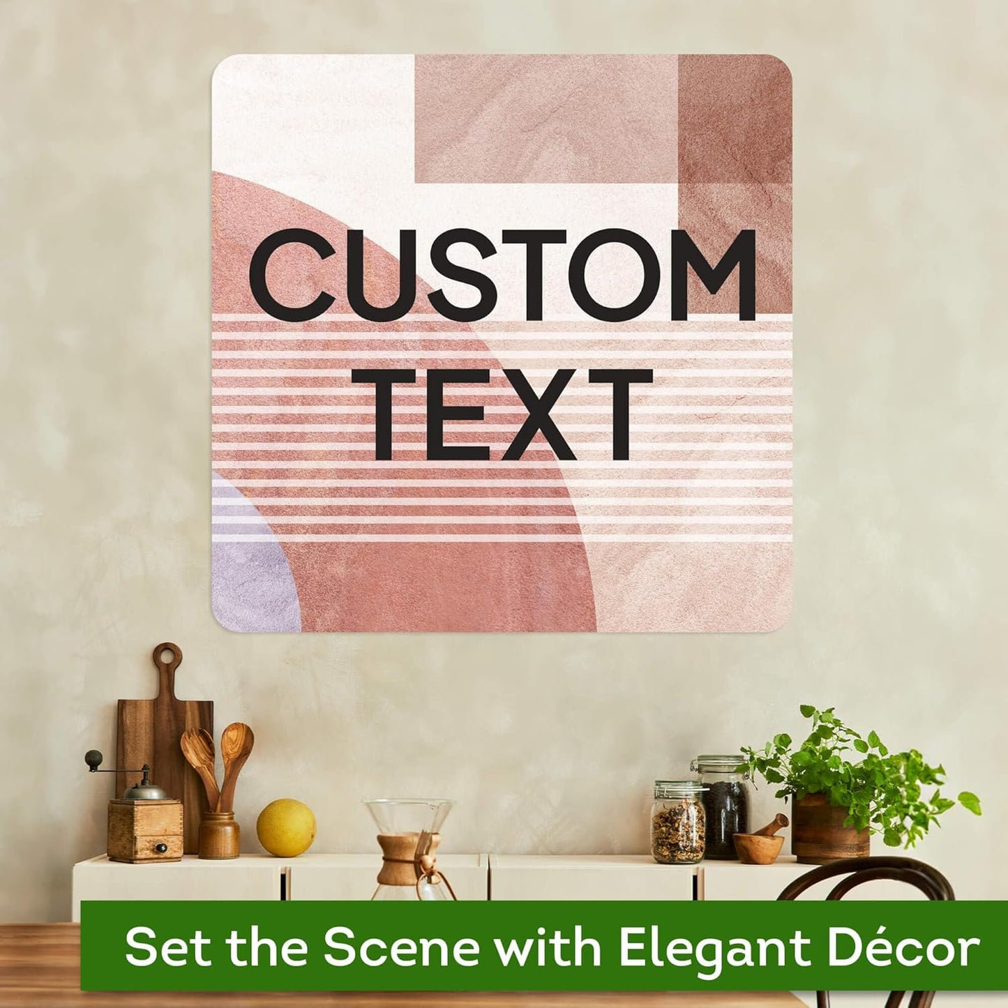 Custom Sign, Custom Street Sign, 11 Font Colors, 13 Font Styles, 4 Hole Options, 22 Sizes, 30x30 Inches, Rust Free DiBound, Fade Resistant, Made in USA by My Sign Center (Mid-Century Modern 1)