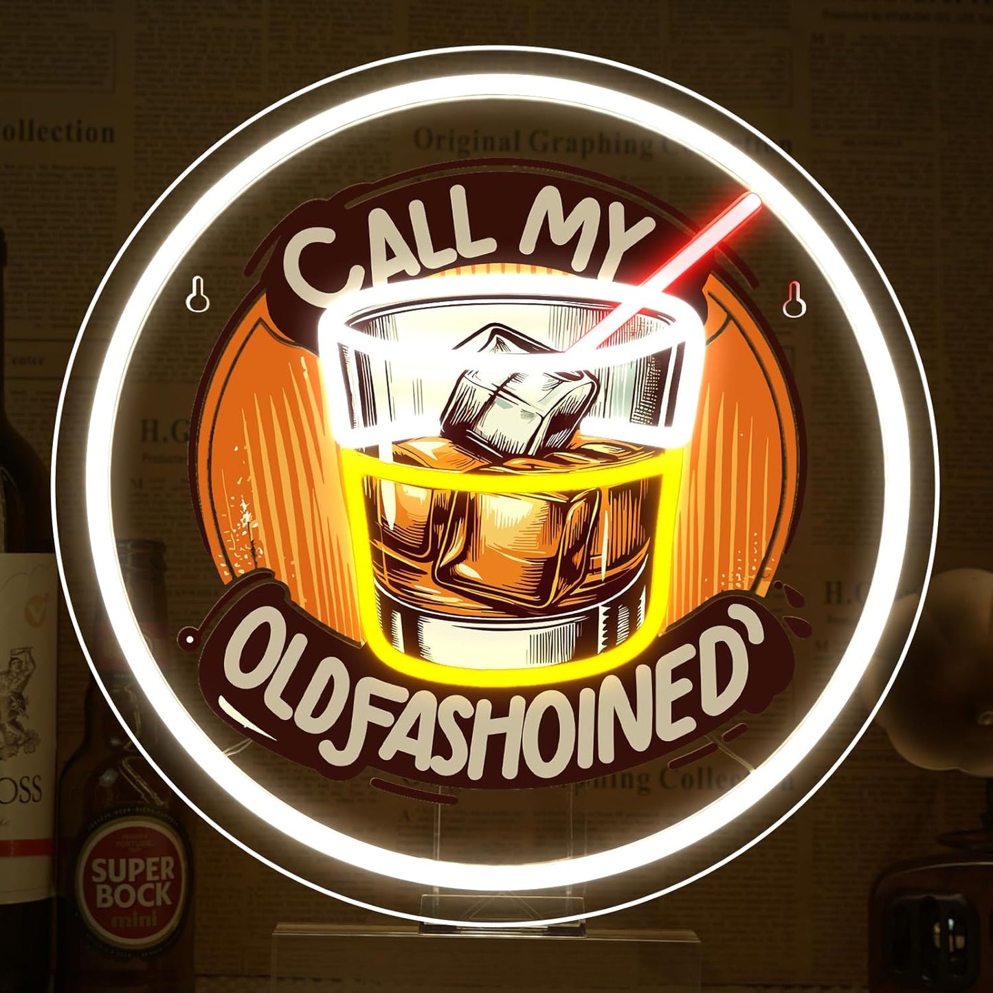 Call My Old Fasion Neon Sign Wine LED Neon Signs for Wall Decor Night Lights Music Bar Lamp for Home Led Light for Wine Tasting Club Gift for Party Decorations