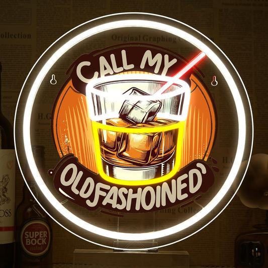 Call My Old Fasion Neon Sign Wine LED Neon Signs for Wall Decor Night Lights Music Bar Lamp for Home Led Light for Wine Tasting Club Gift for Party Decorations