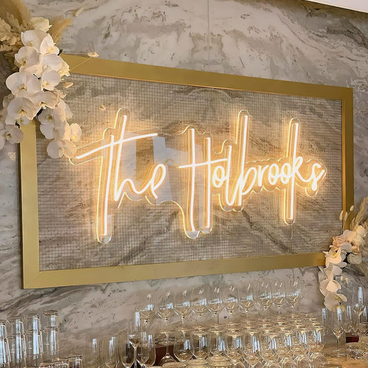MOLCOVEX Custom Neon Signs – Personalized LED Neon Lights for Weddings, Customizable Neon Name Sign for Bedroom, Business Logos, Birthday Parties & Holiday Gifts