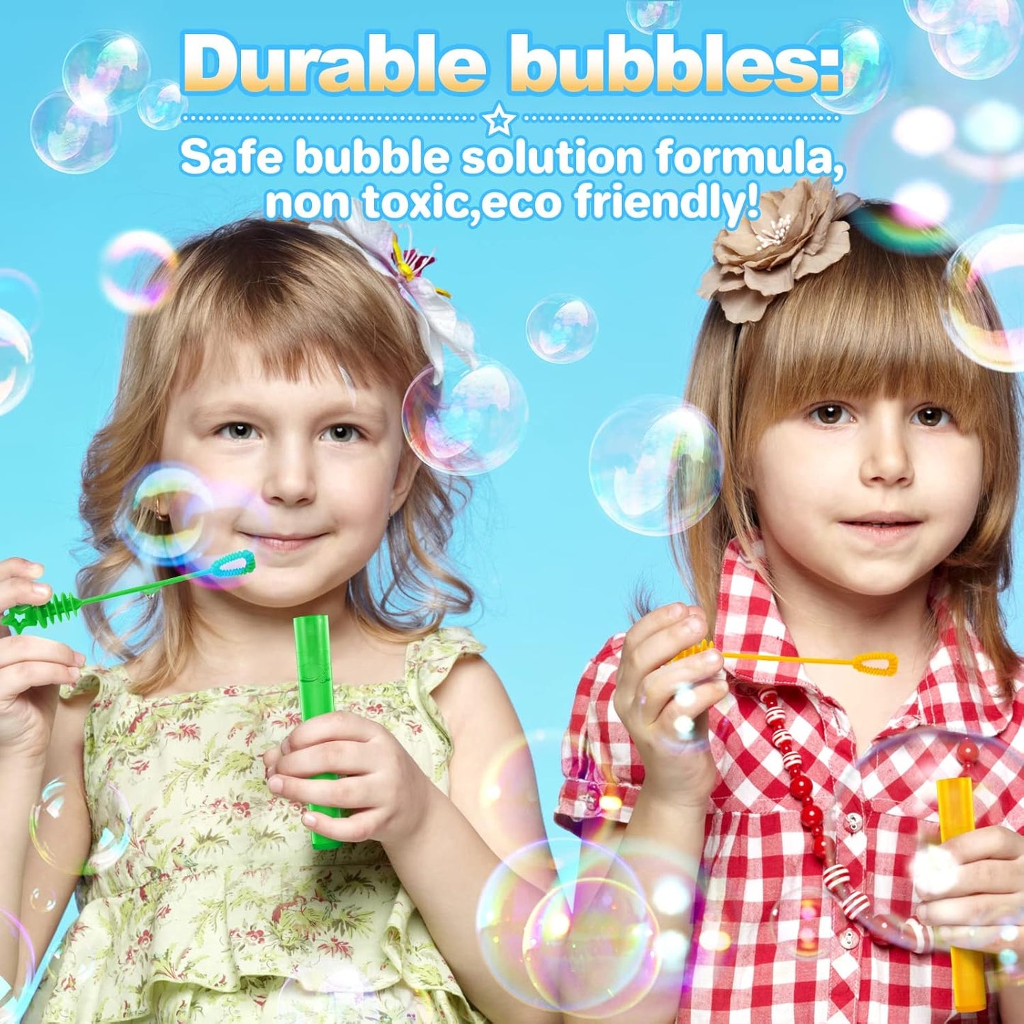 Letapapa Bubble Wand, 500 Pcs Mini Bubble Wands Bulk in 10 Colors, Bubble Easter Halloween Party Favors for Kids, Summer Toys, Indoor Outdoor Activity, Themed Birthday, Wedding, for Girls & Boys