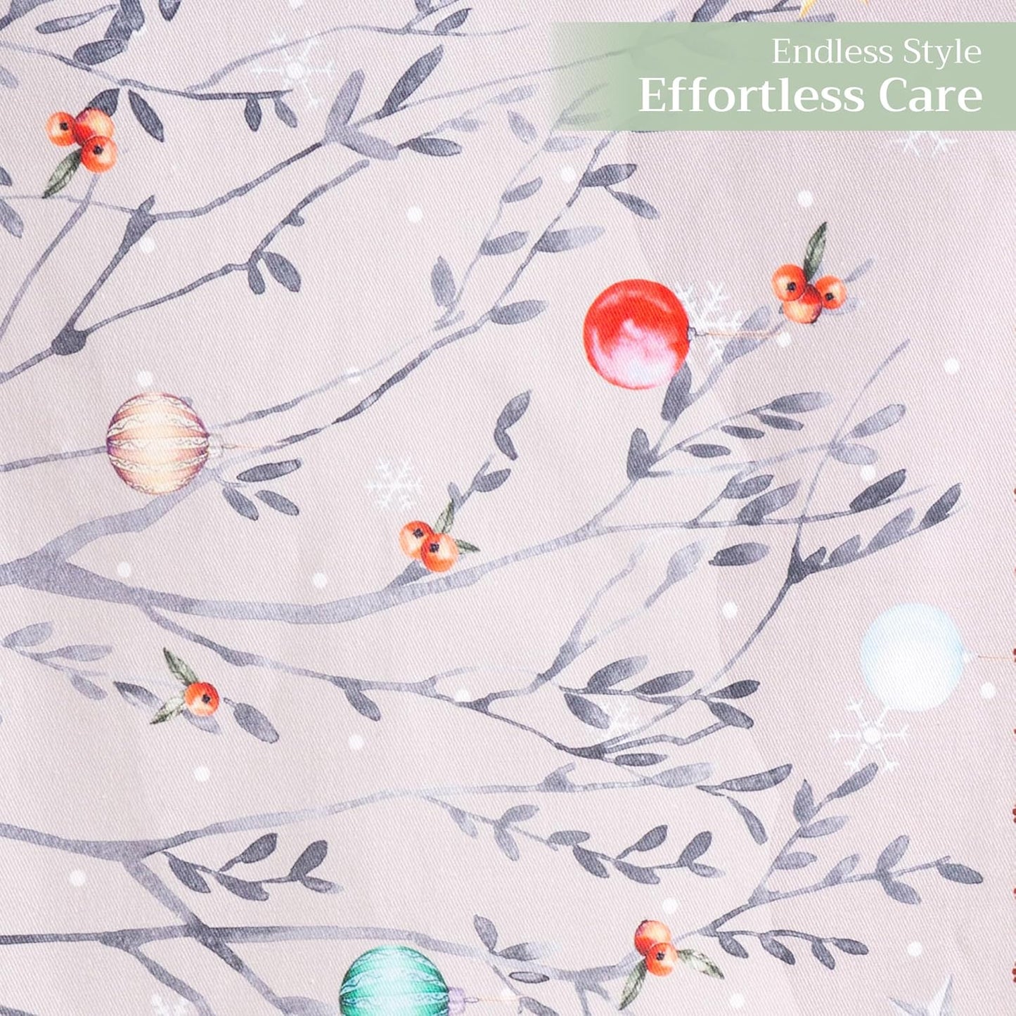 Maison d' Hermine Table Runner 100% Cotton Single Layer Table Runners 72 inches Long for Thanksgiving Christmas Decorations Home Kitchen Dining Party Wedding (Fairy Christmas, 14.5" x 72")