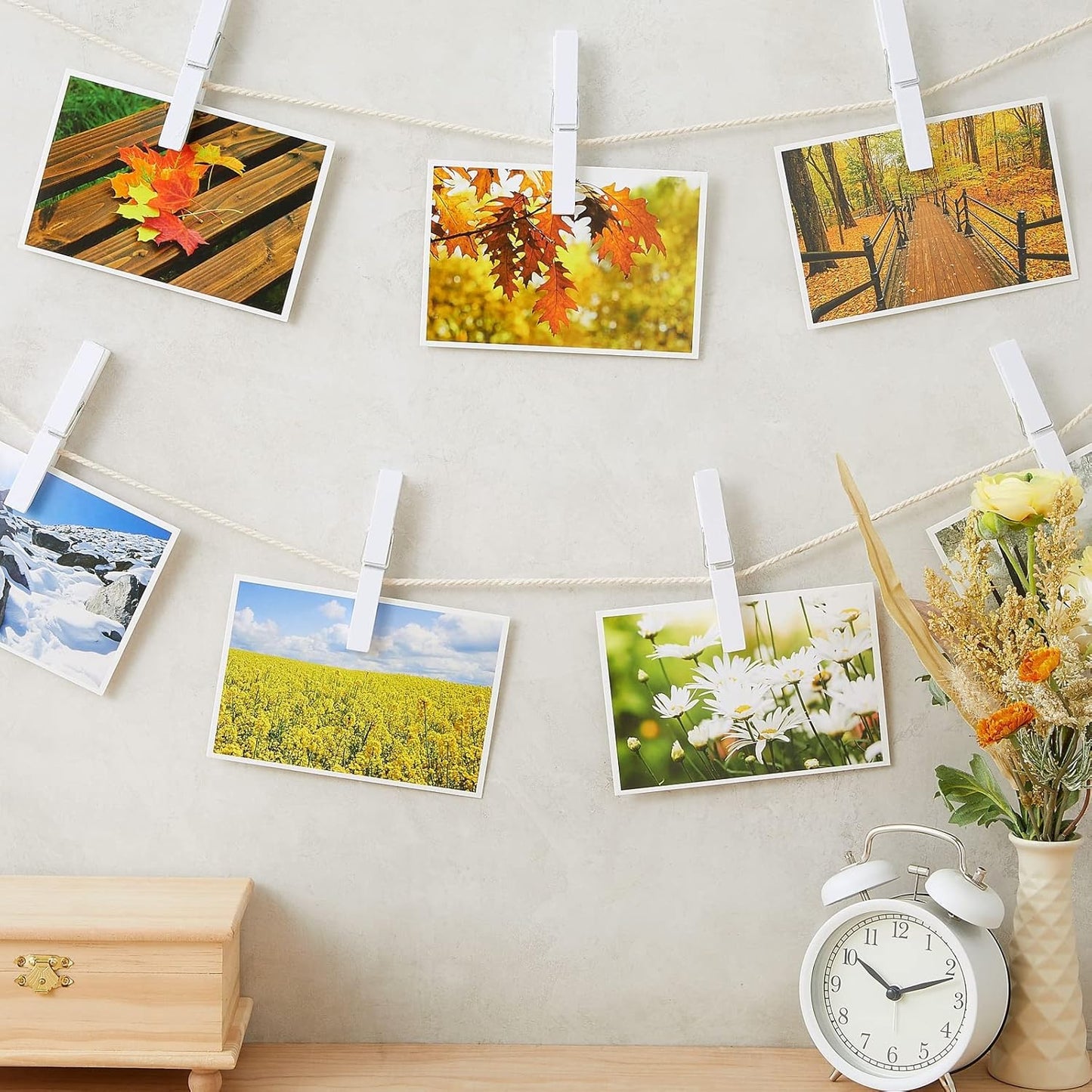 Juvale Wooden Clothespins - Outdoor Drying & Heavy-Duty Clothes Pins - White Clothespins for Home Decor & Photo Clips - Craft Projects & Wood Clips - Pack of 100, White, 4 in